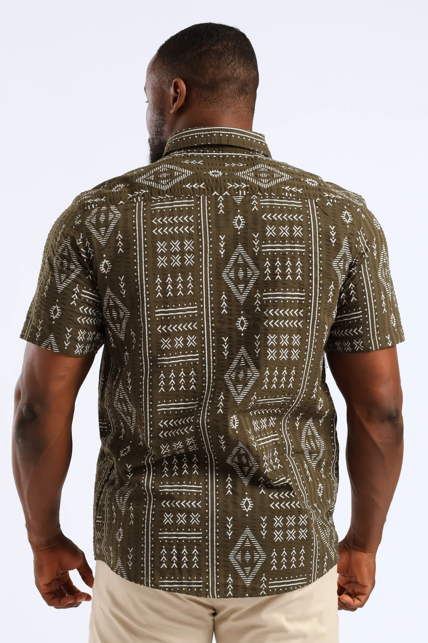 Tribal Print Shirt - Fatigue - Image 4