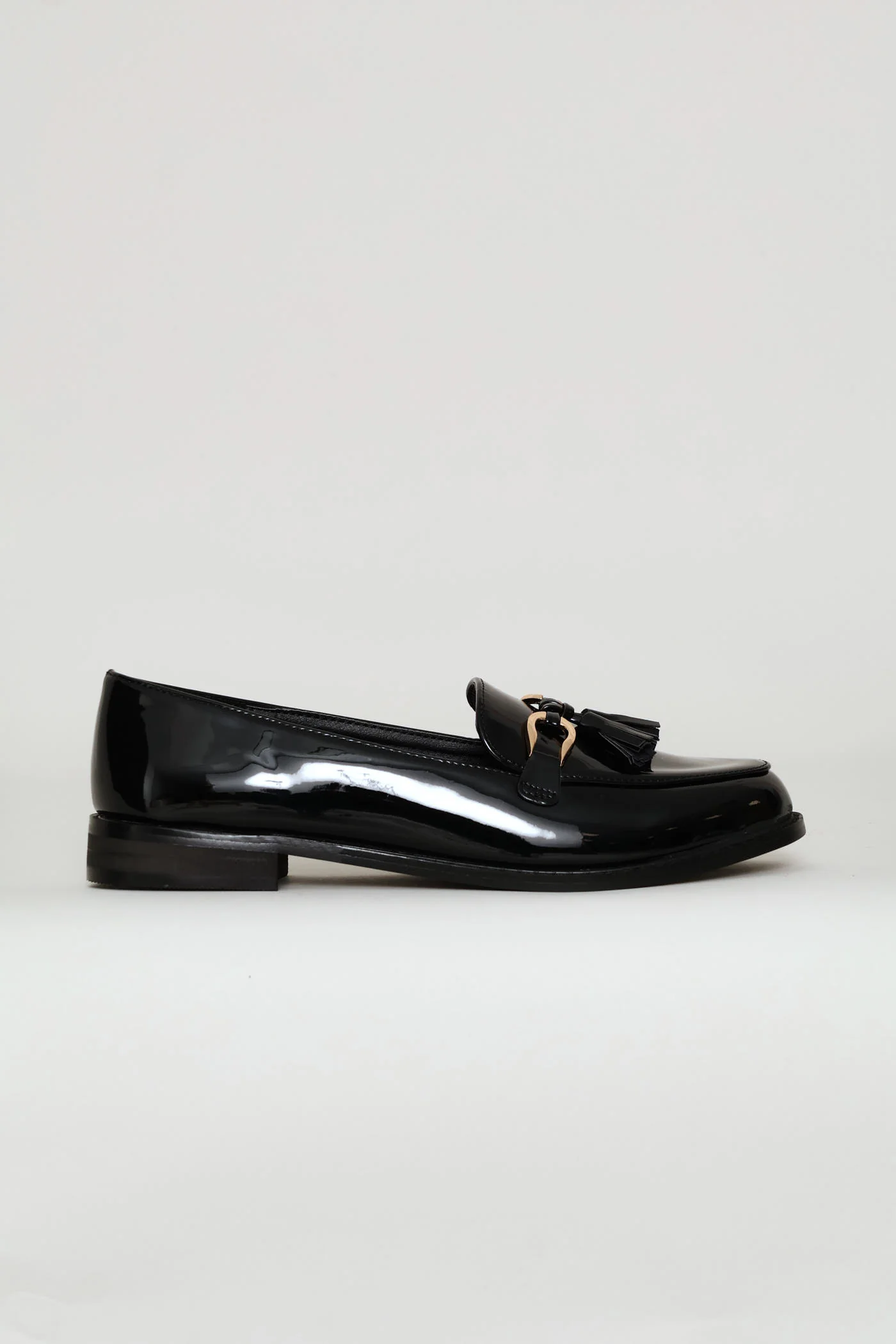 Trim And Tassle Detail Loafer - Black - Image 3