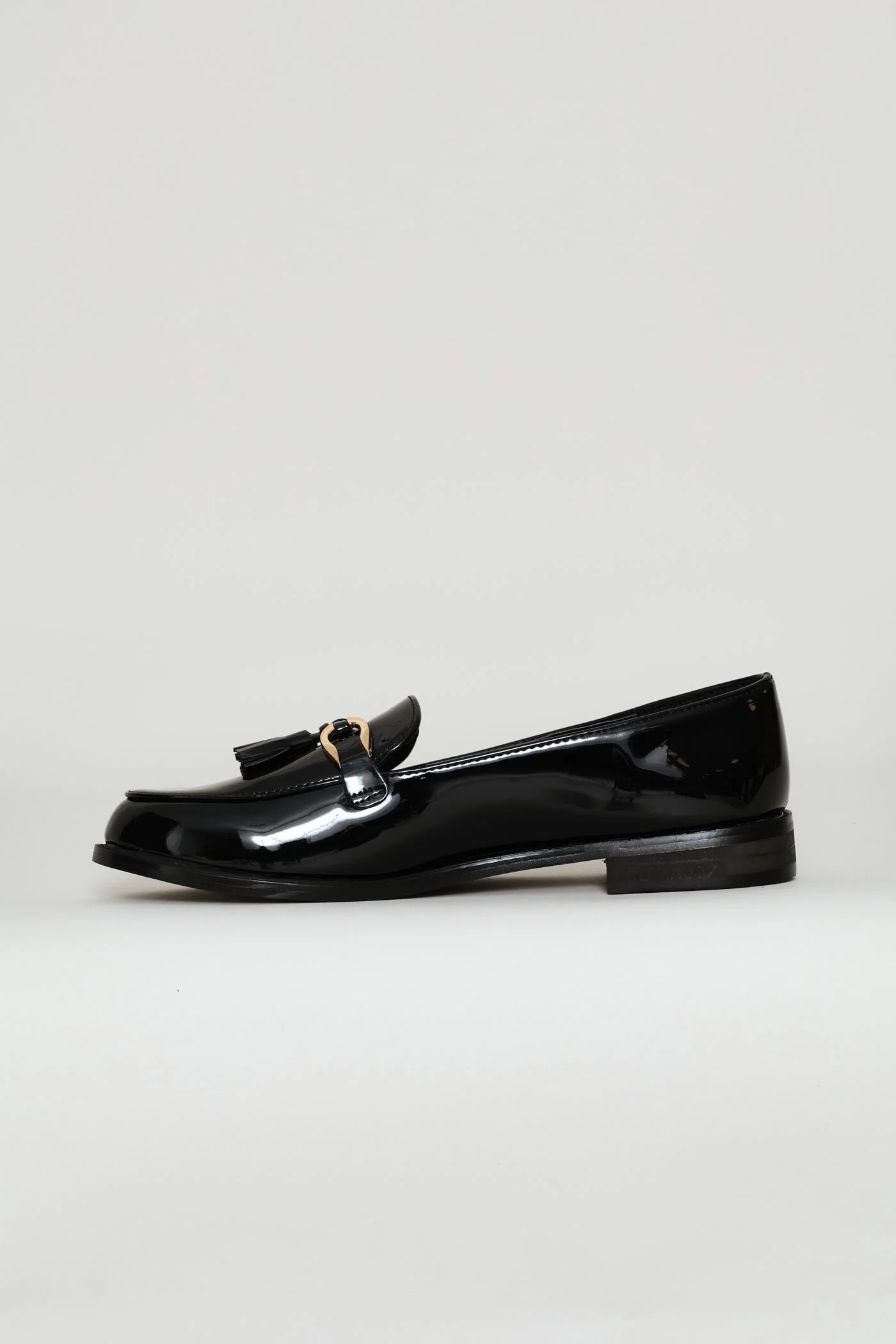 Trim And Tassle Detail Loafer - Black - Image 4