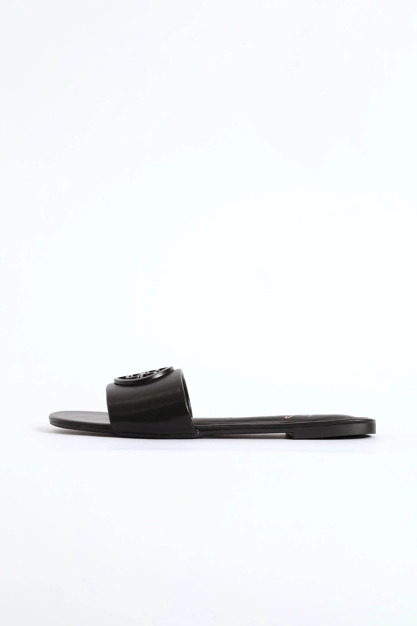 Trim Detail Single Band Mule Sandal - Black - Image 4