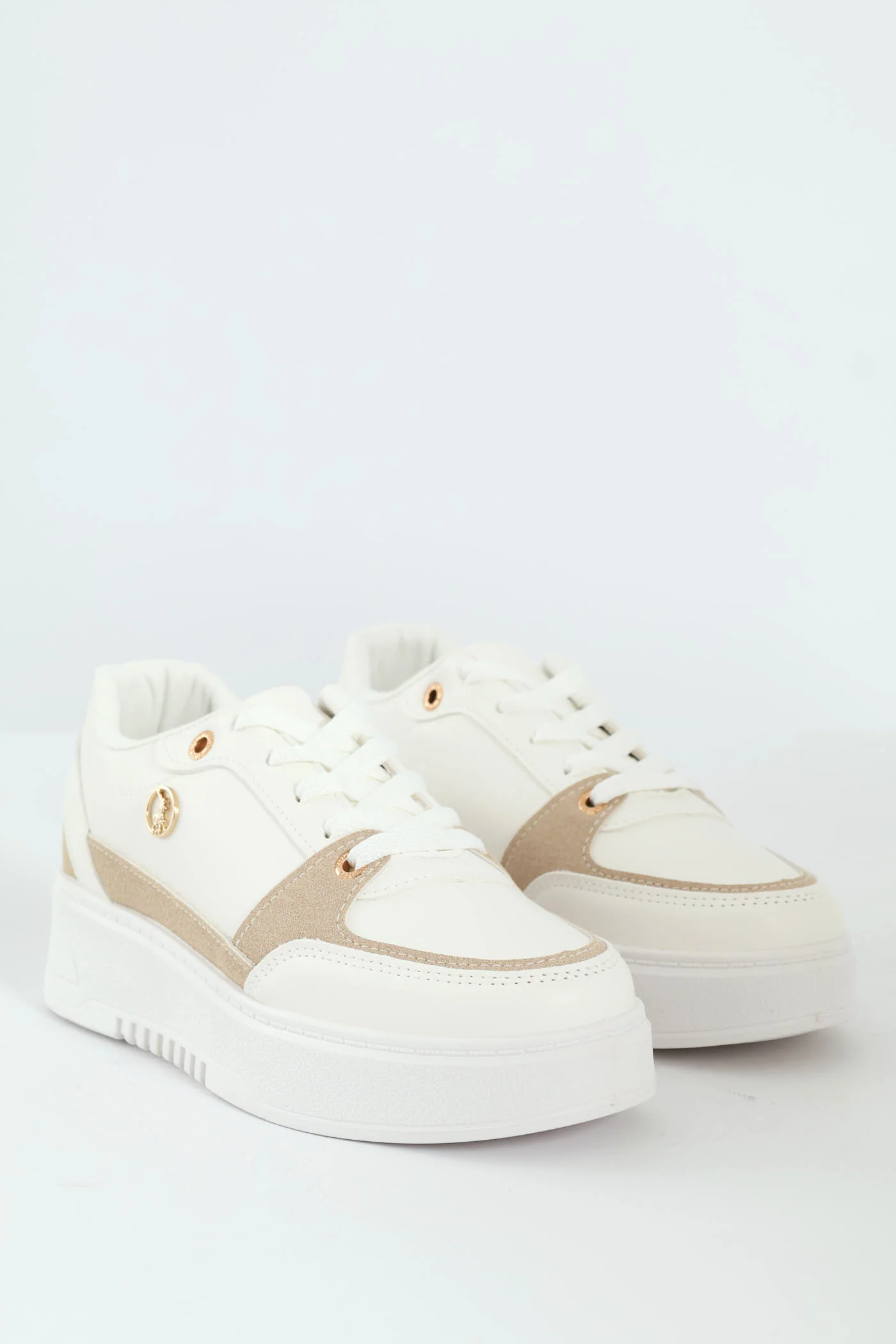 Trim Platform Lace Up Sneaker - White - Image 3
