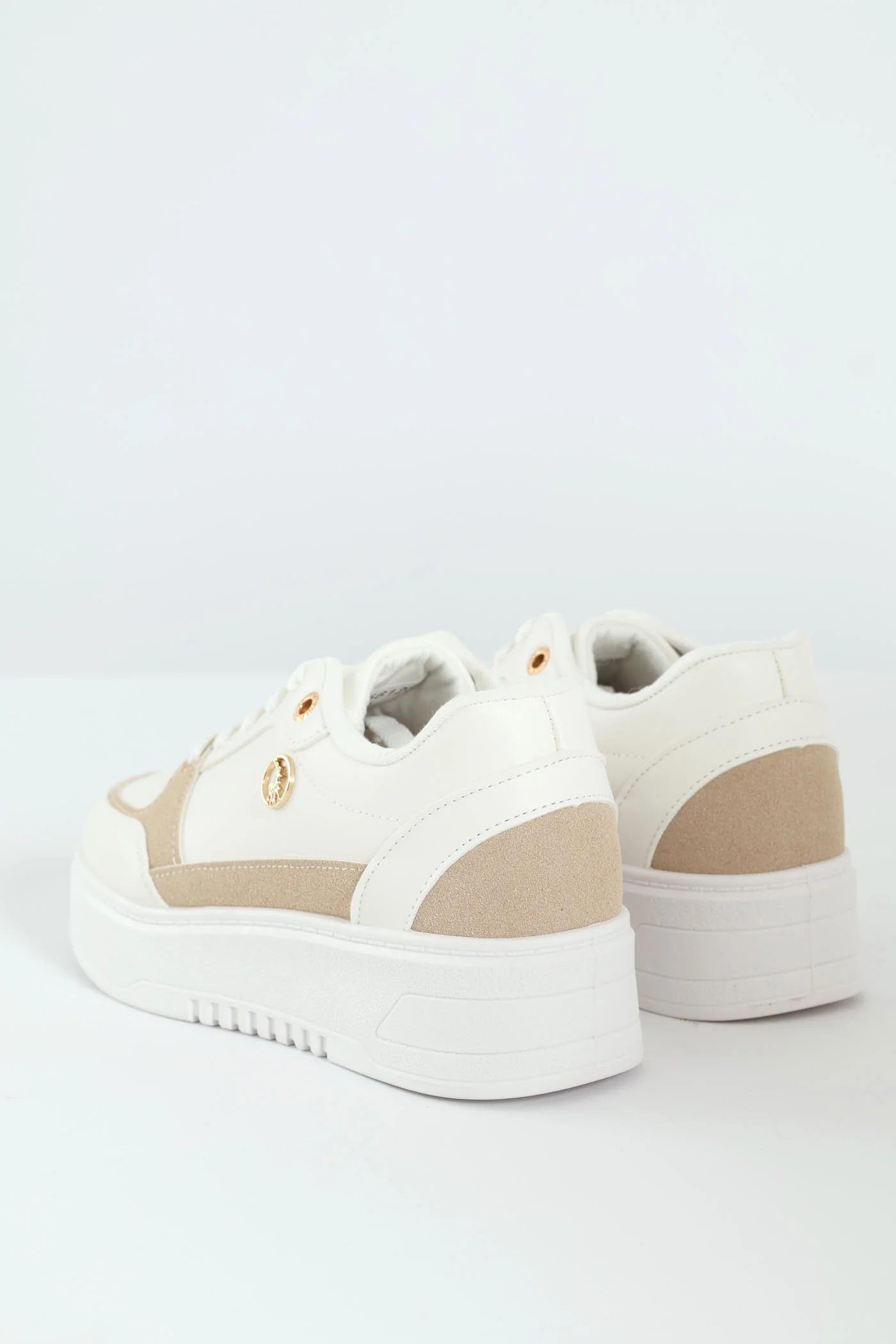 Trim Platform Lace Up Sneaker - White - Image 6