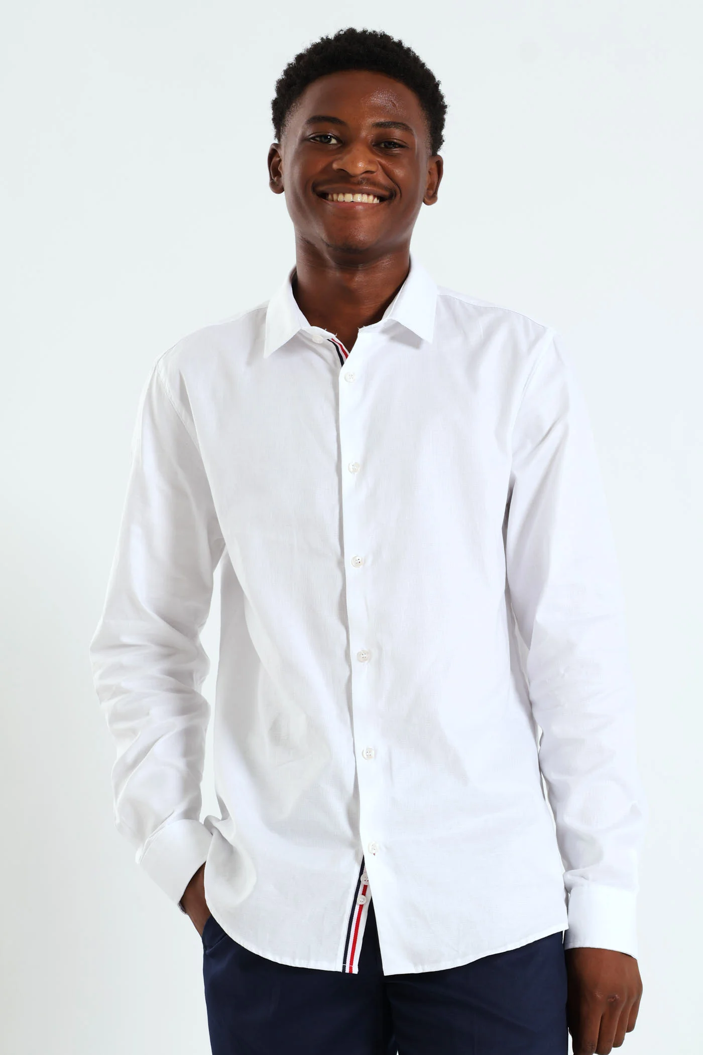 Trimmed Shirt - White - Image 2
