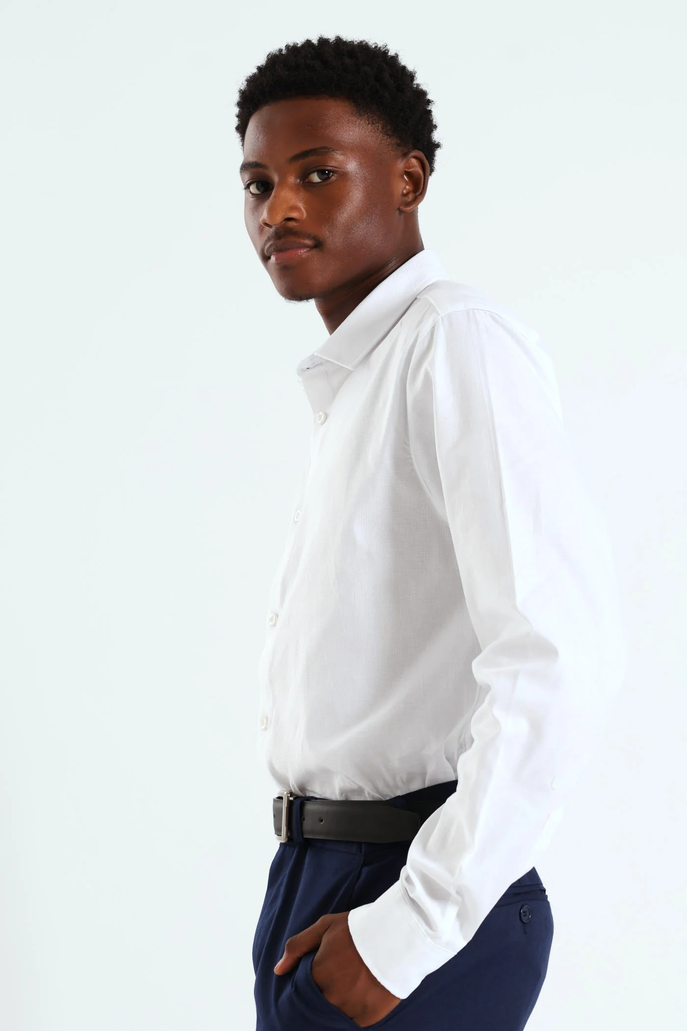 Trimmed Shirt - White - Image 3