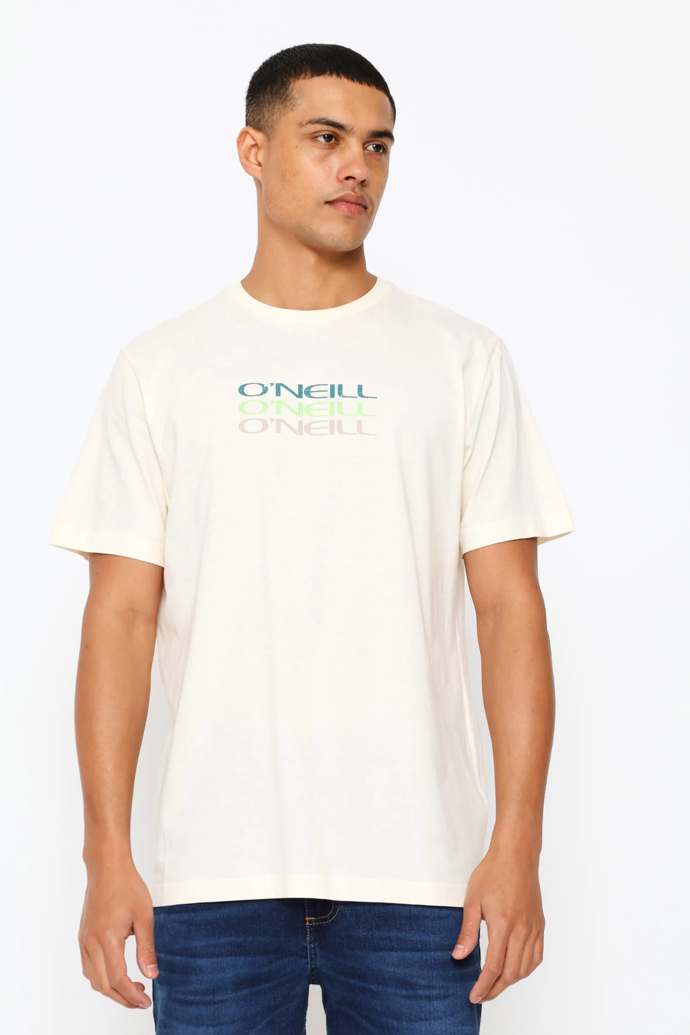 Triple Stack Tee - Off White - Image 3