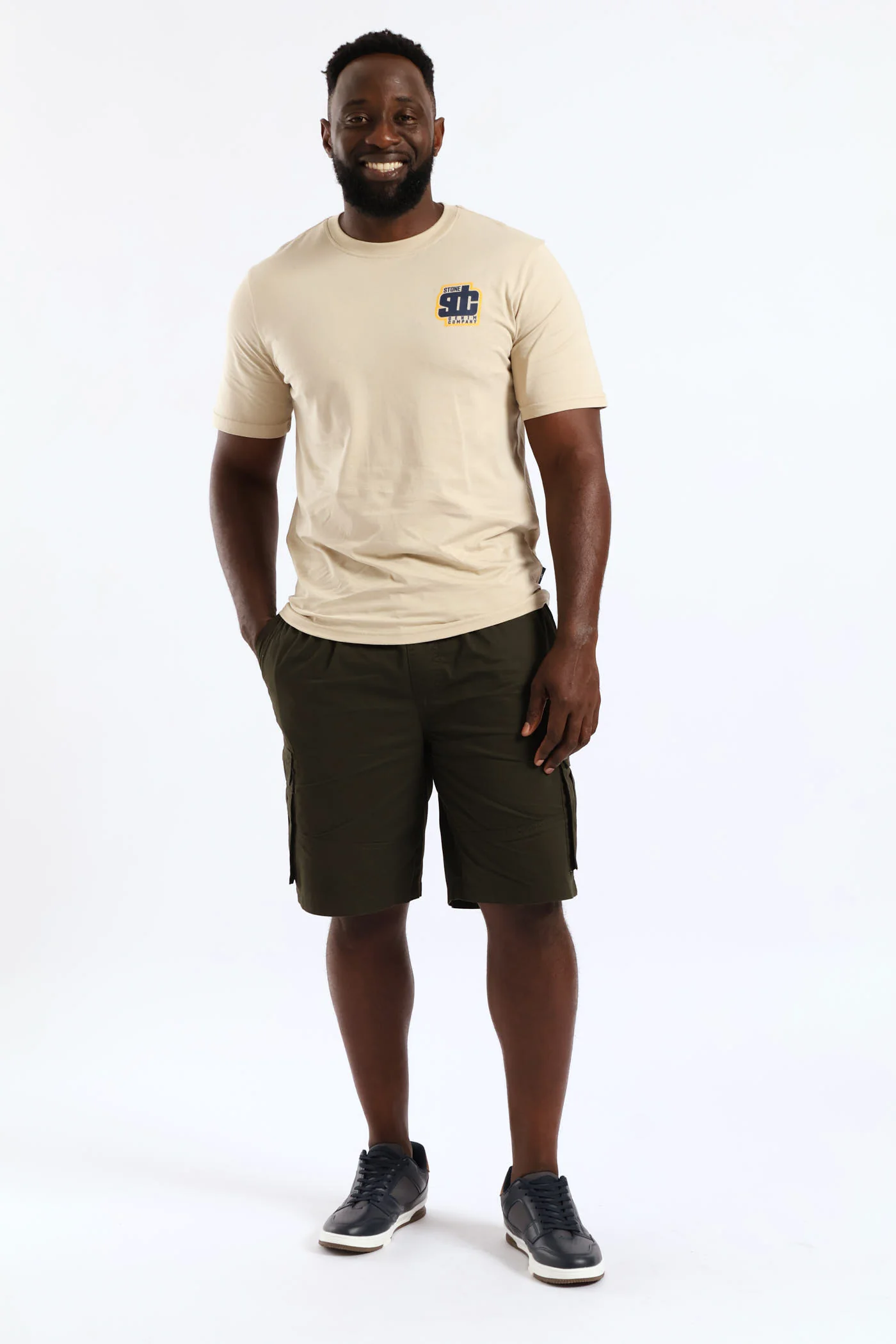 Tropic Paradise Front & Back Tee - Stone - Image 4