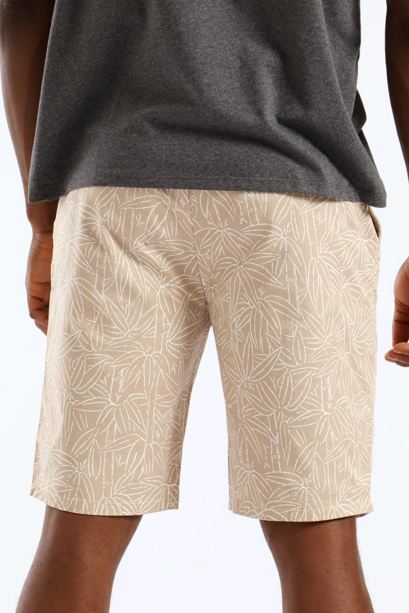 Tropical Bamboo Chino Short - Stone - Image 4