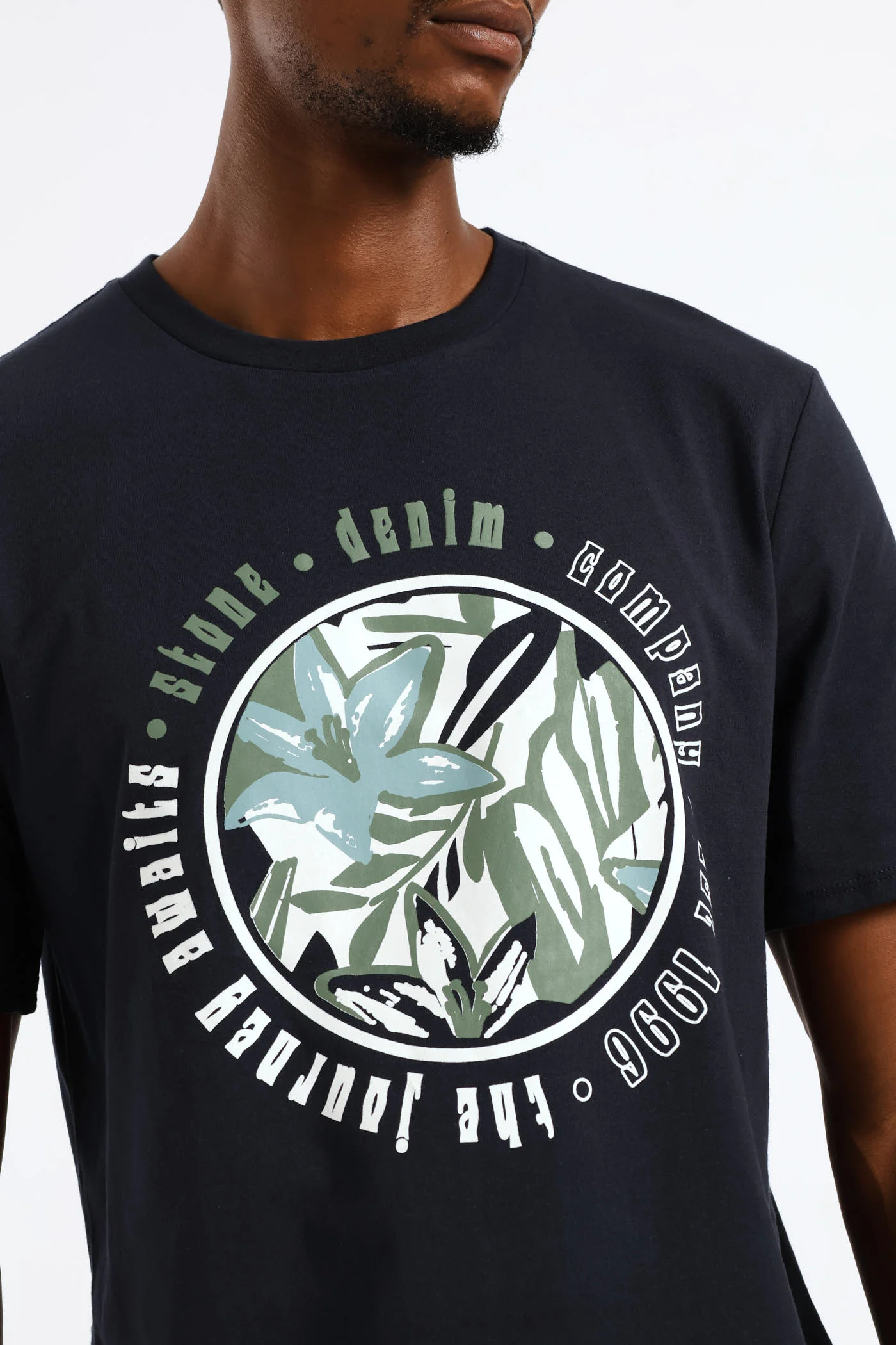 Tropical Journey Tee - Navy - Image 2