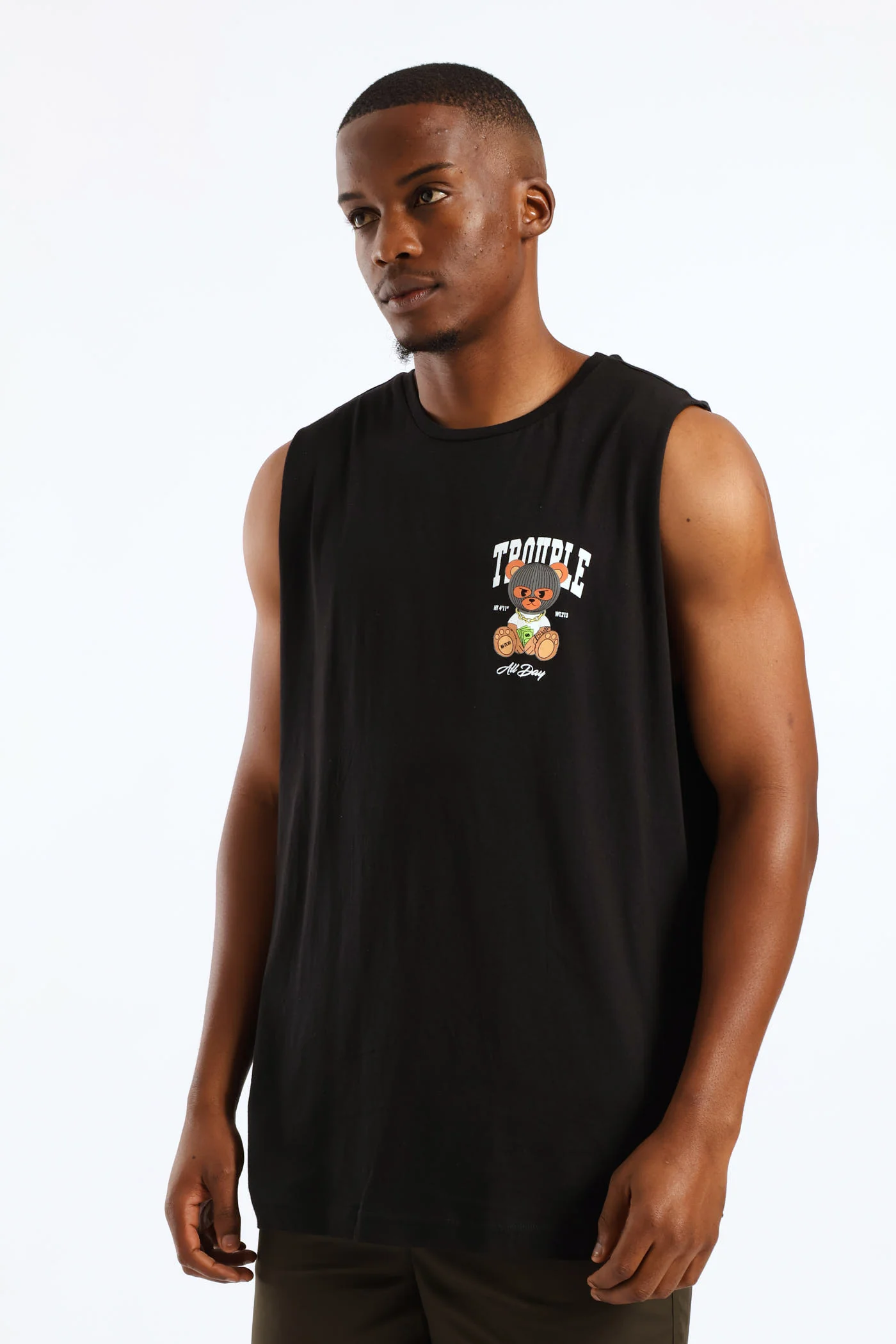 Trouble Teddy Vest - Black - Image 3