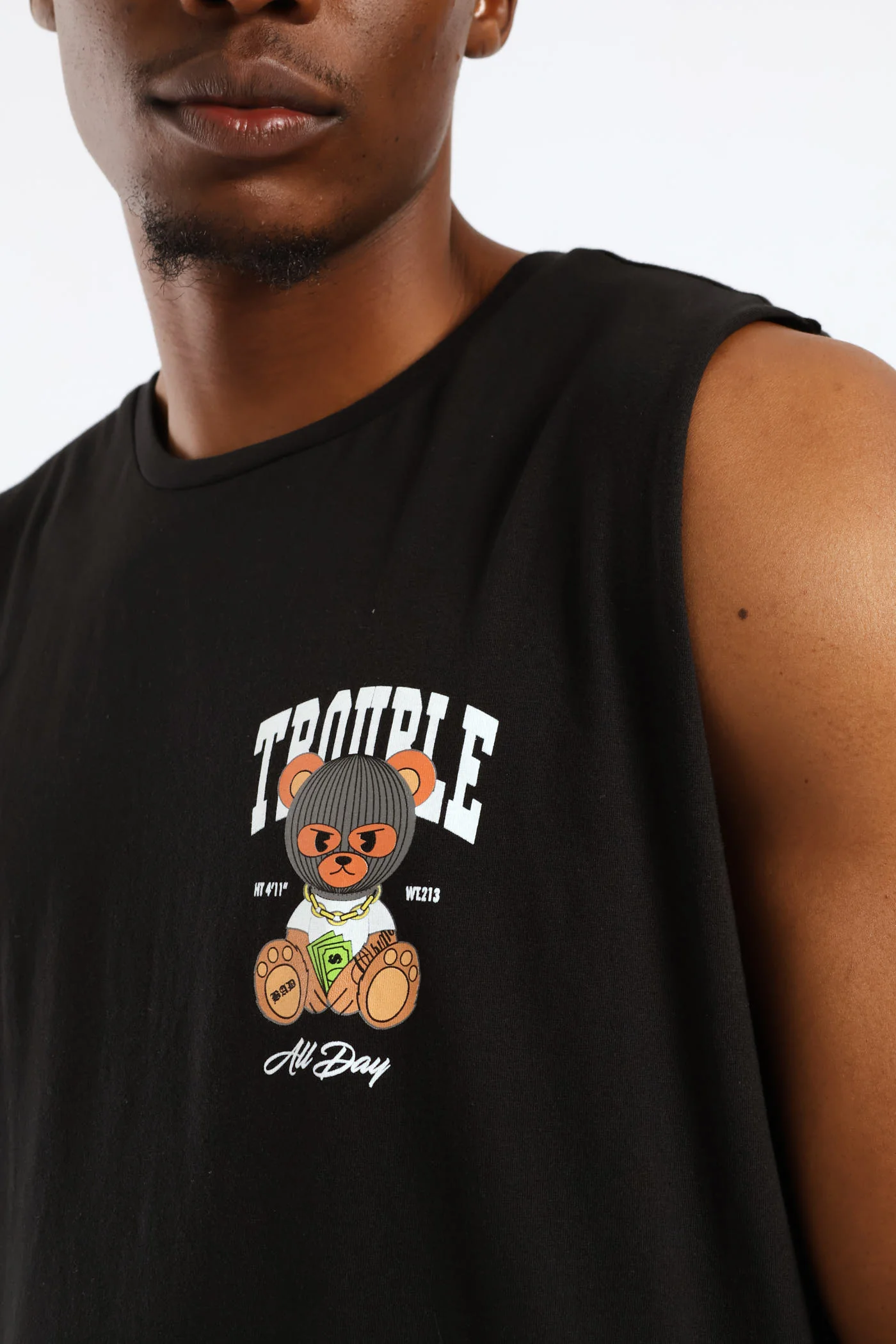 Trouble Teddy Vest - Black - Image 5