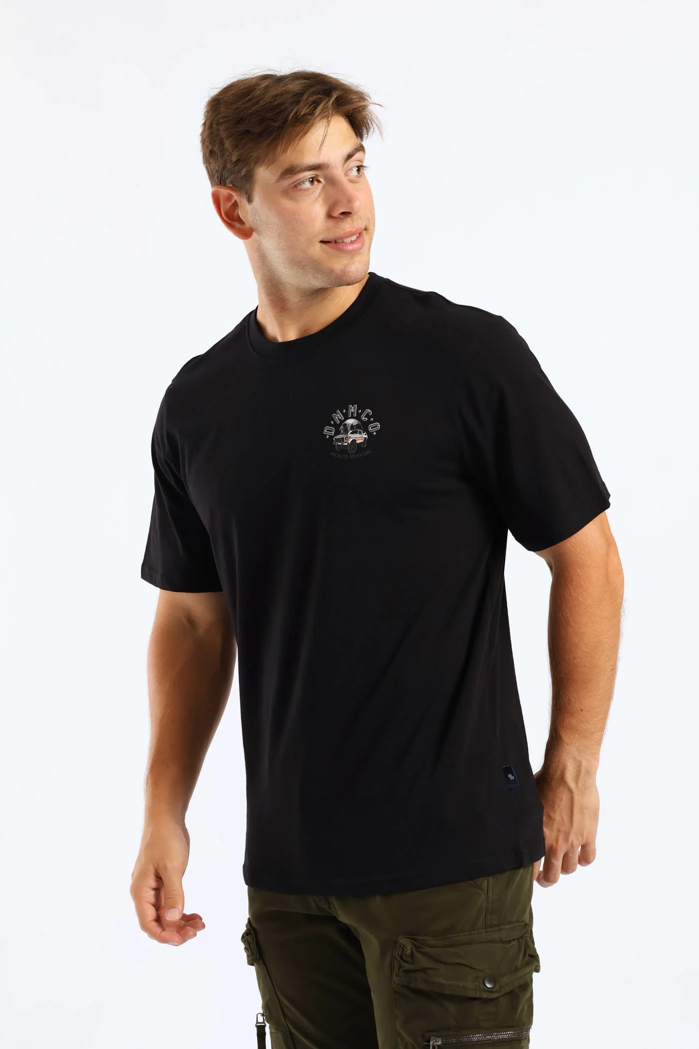 Truck N Skull Front & Back Print Tee - Black - Image 2