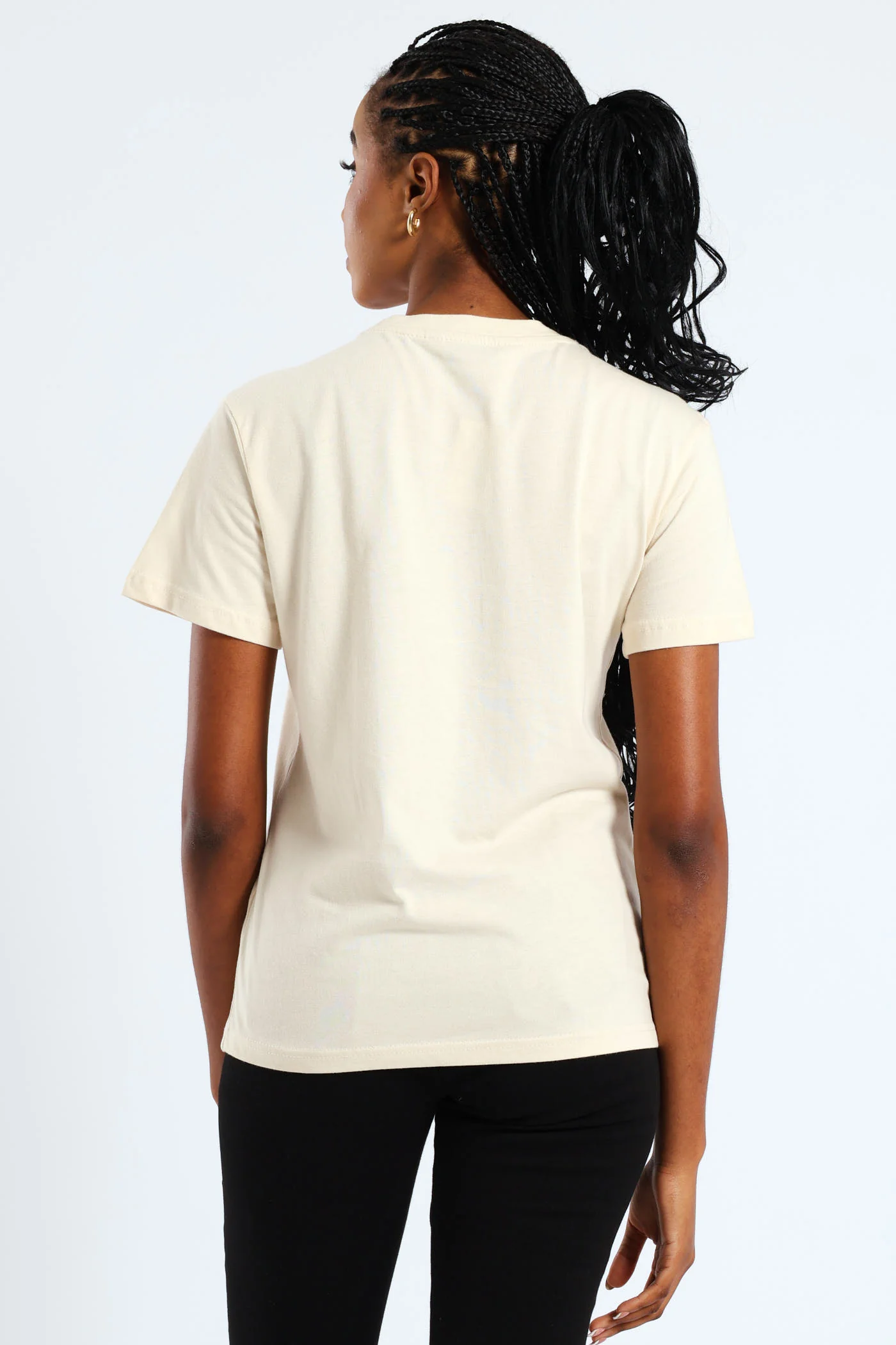 True Elegance Abstract Frame Foil Tee - Light Stone - Image 3