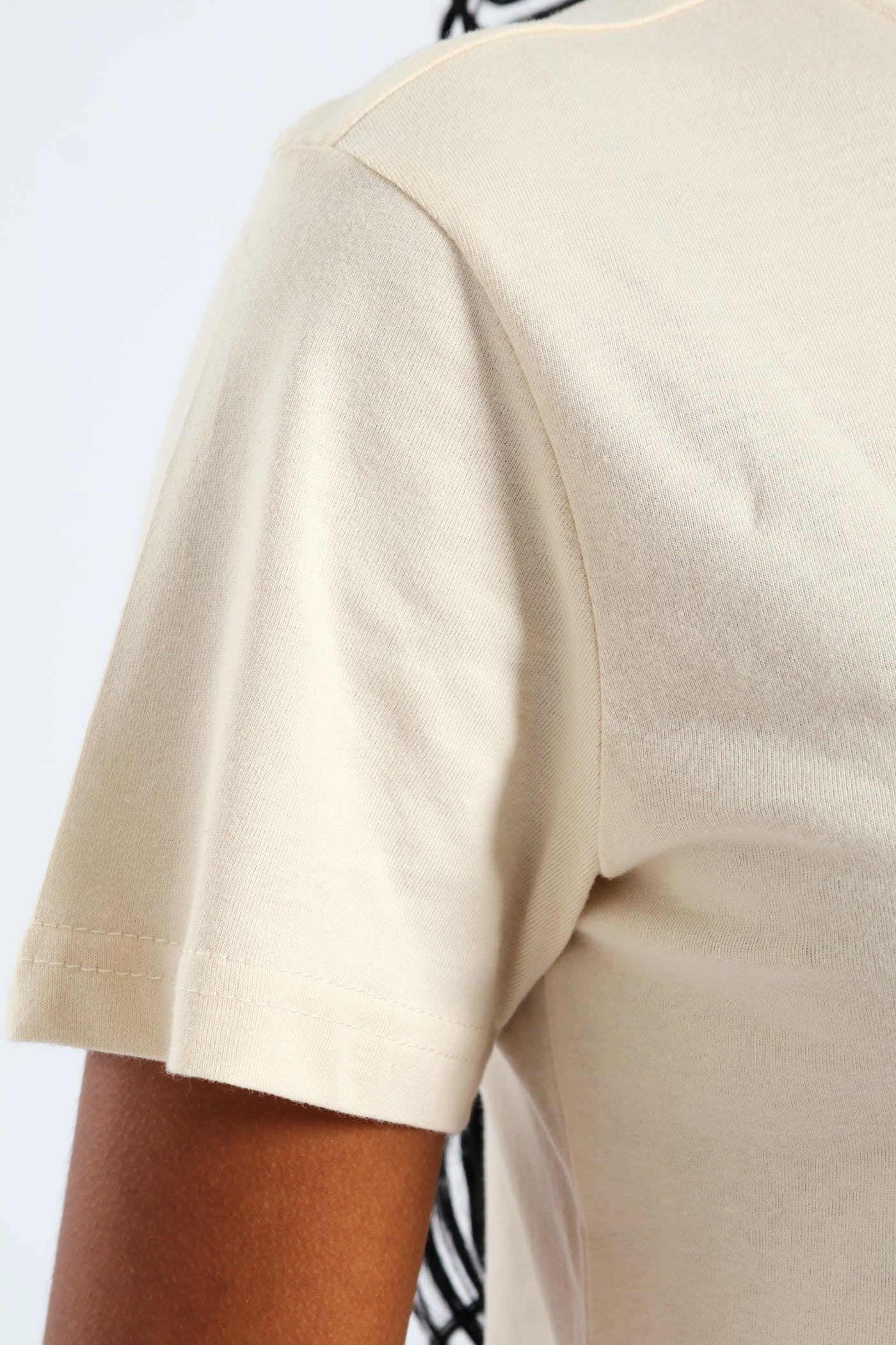 True Elegance Abstract Frame Foil Tee - Light Stone - Image 5