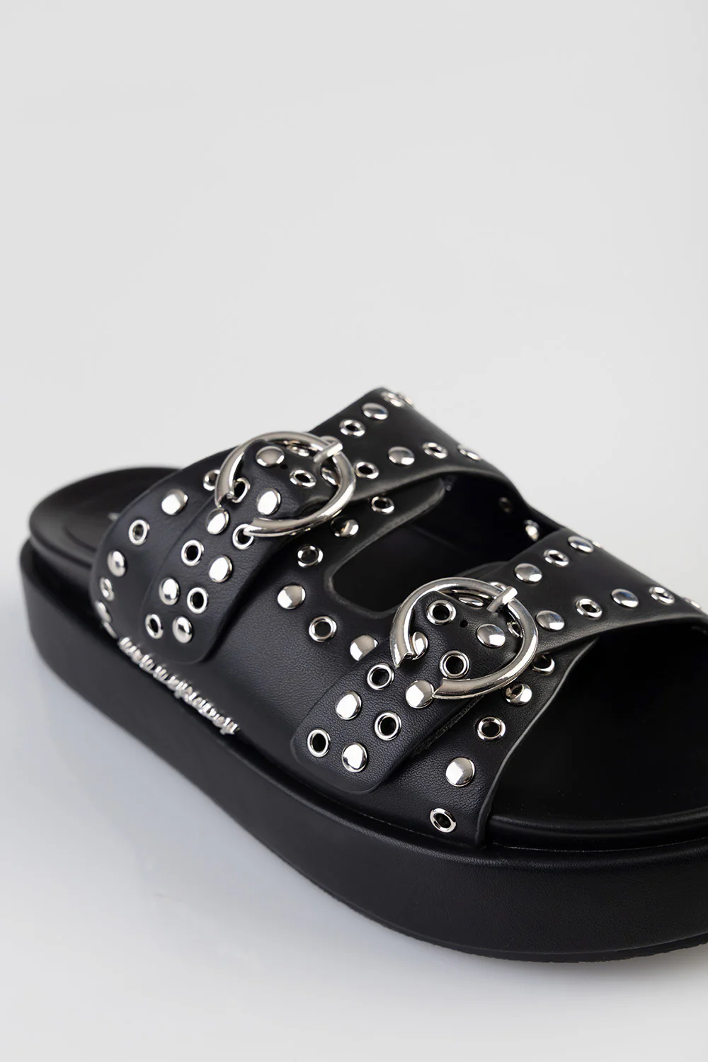 True Stud Platform Sandal - Black - Image 2