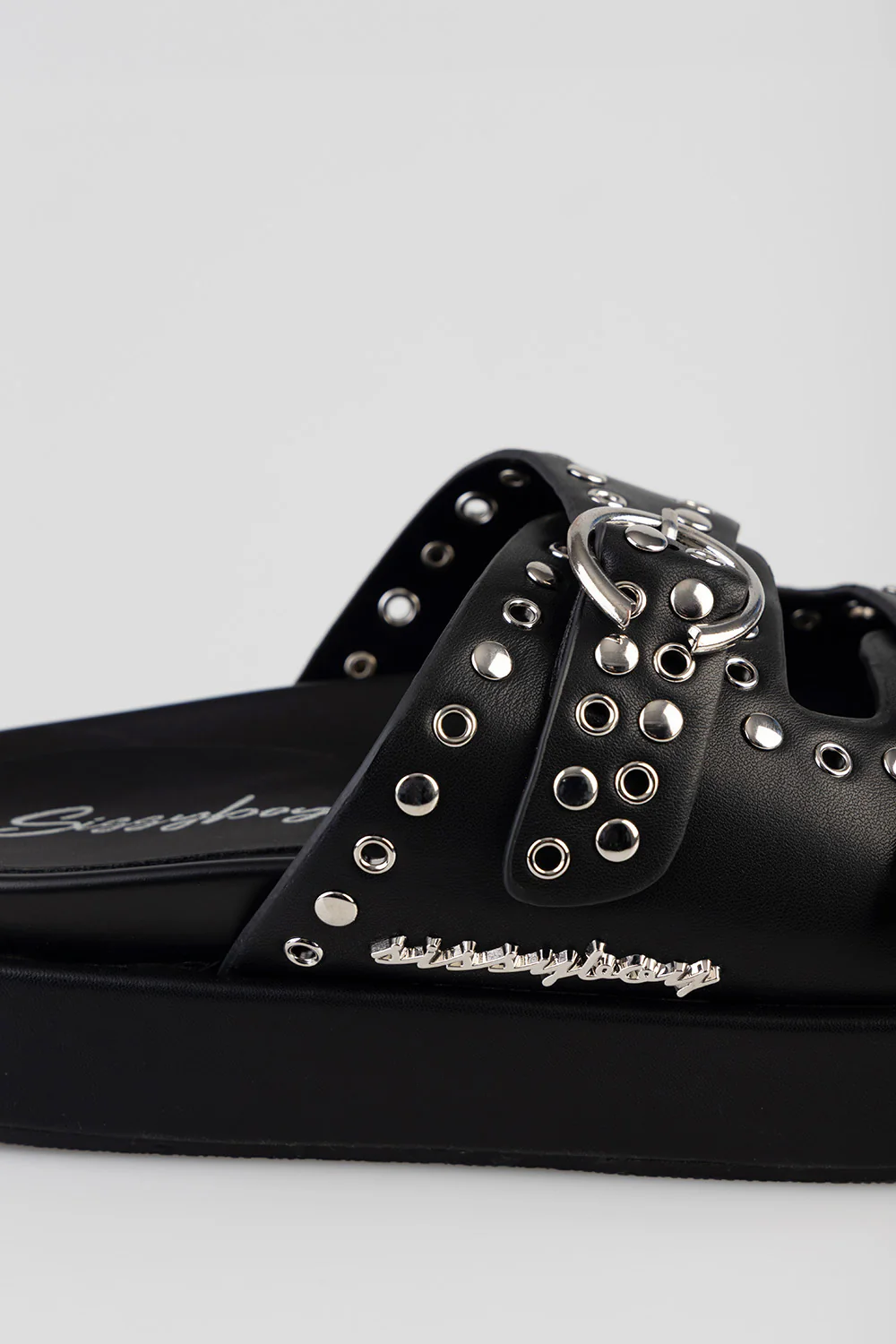 True Stud Platform Sandal - Black - Image 4