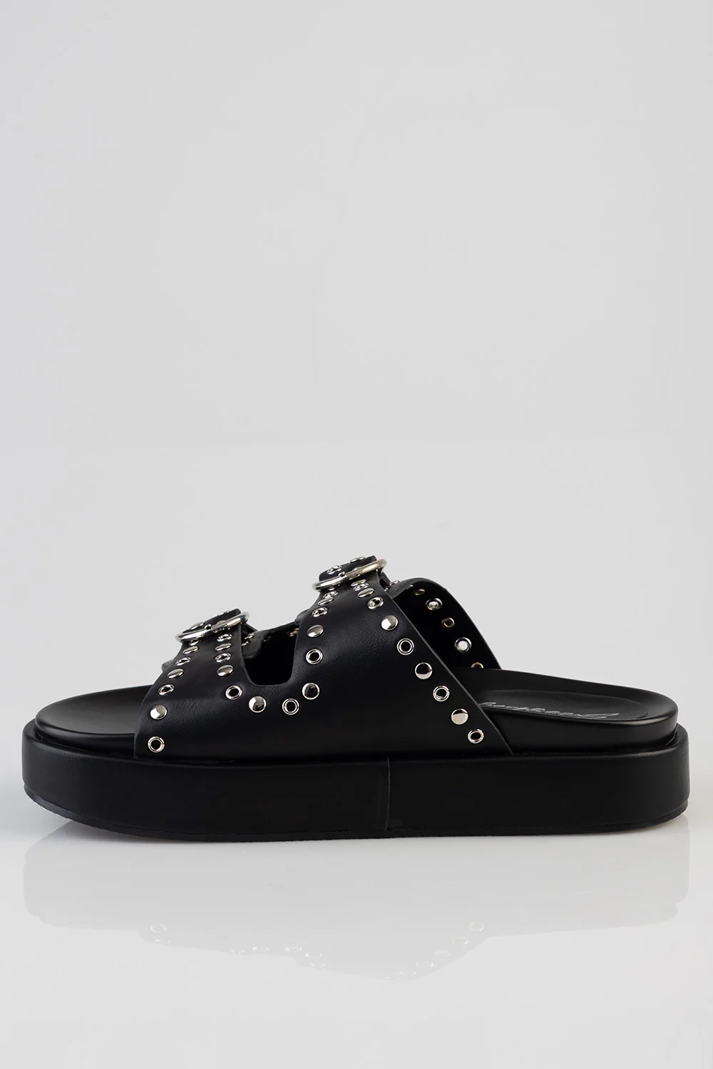 True Stud Platform Sandal - Black - Image 5