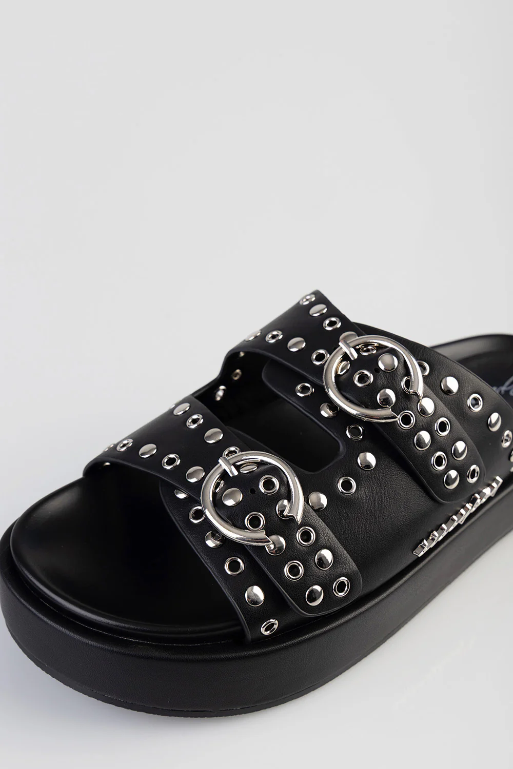 True Stud Platform Sandal - Black - Image 6
