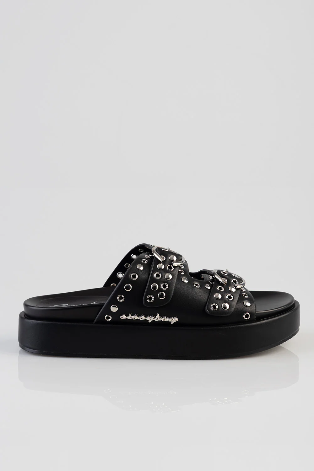 True Stud Platform Sandal - Black - Image 7