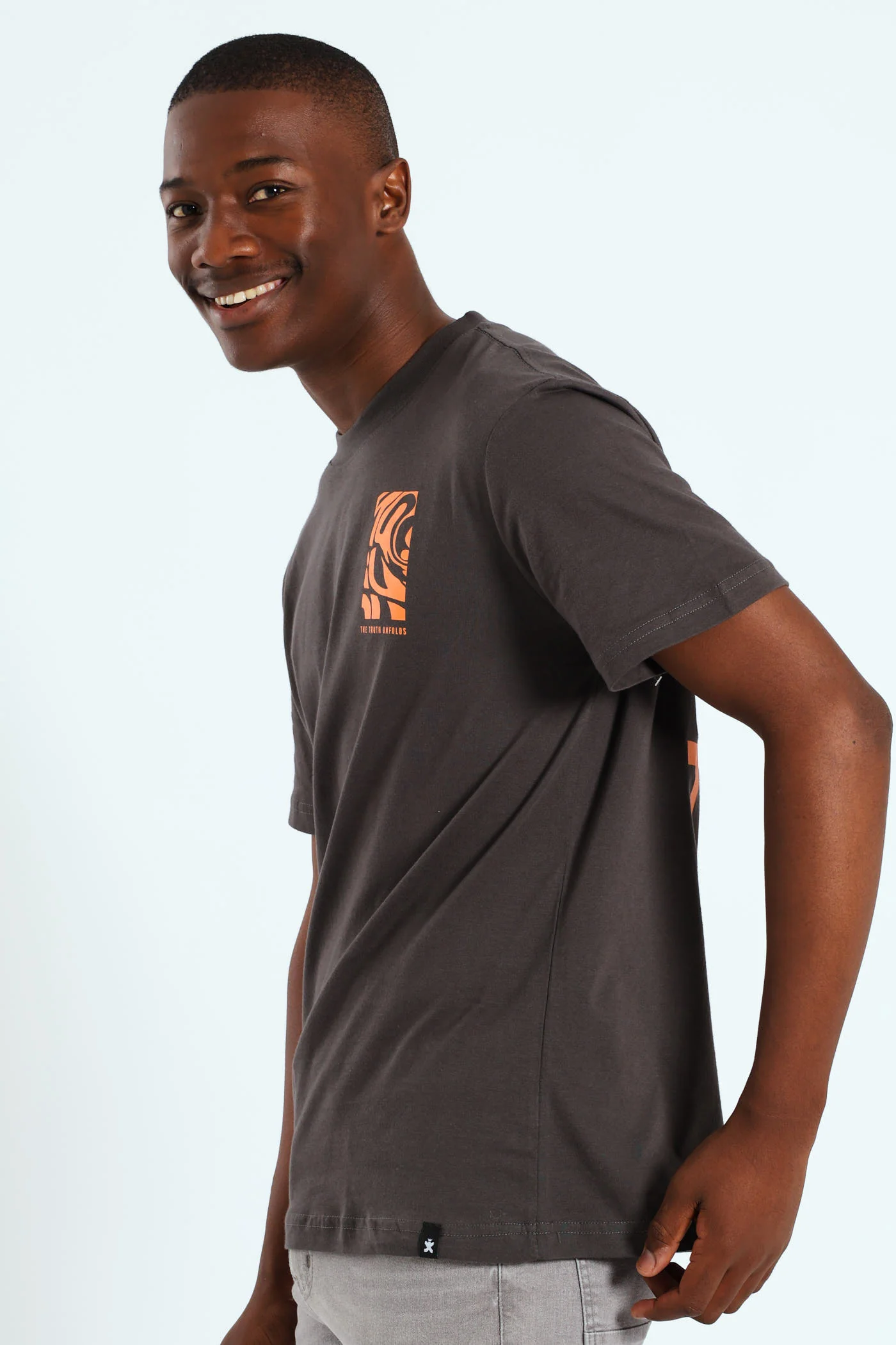 Truth Front & Back Printed Tee - Charcoal - Image 2