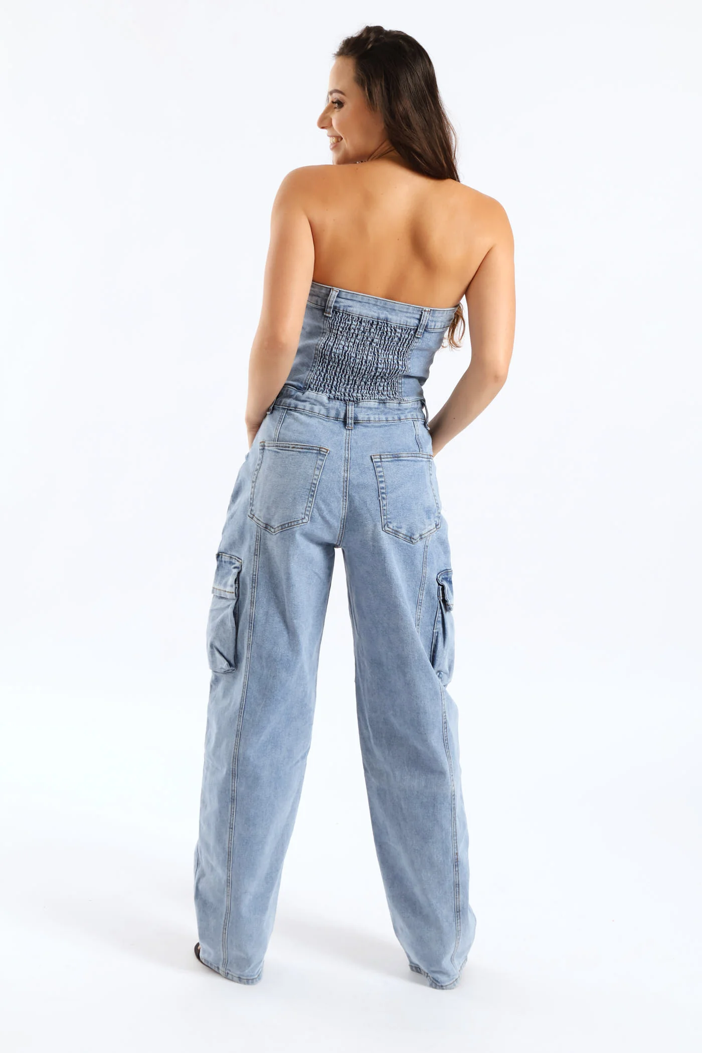 Tube Jumpsuit - Mid Denim - Image 4