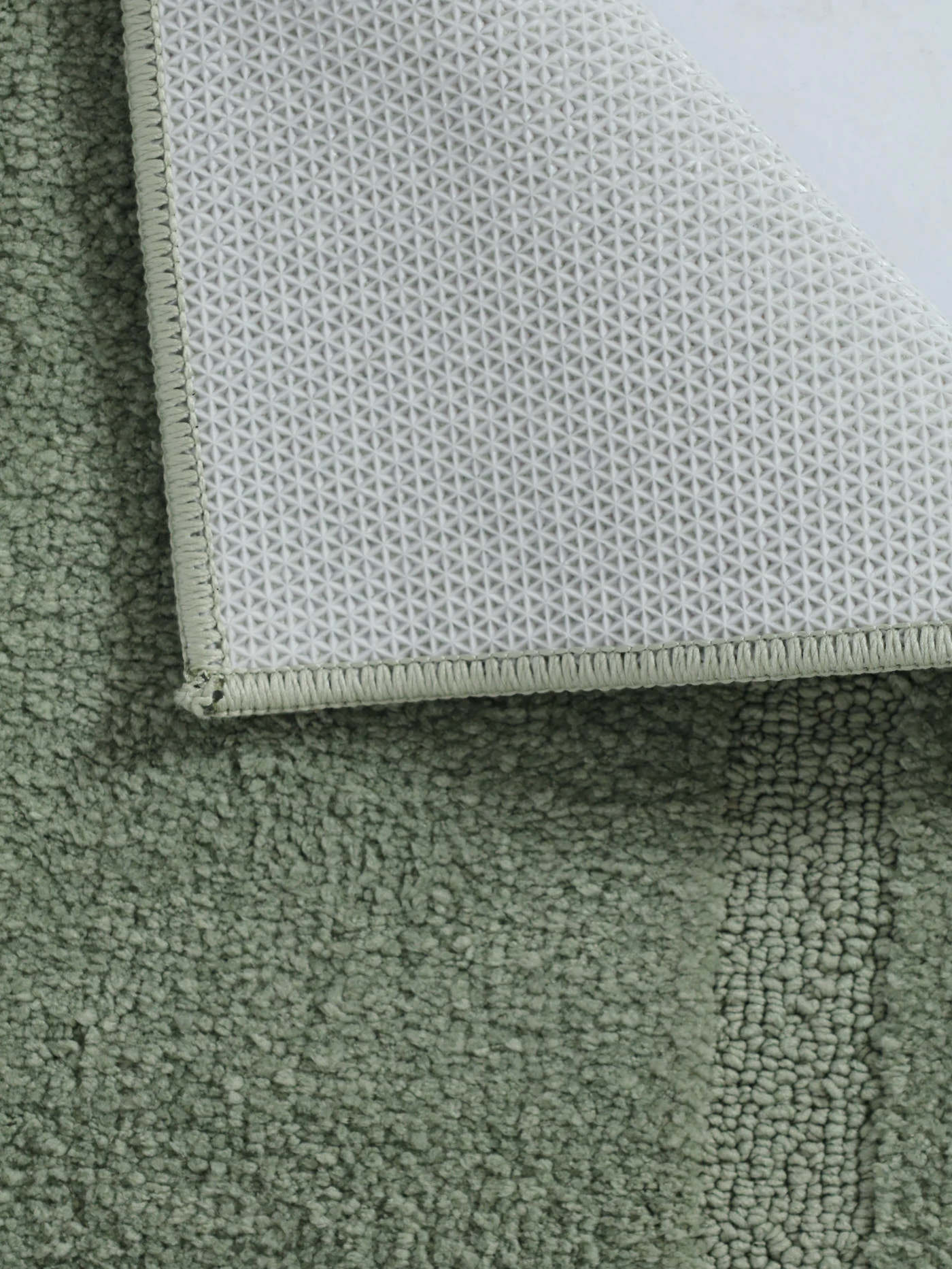 Tufted Border Small Bath Mat 1400GSM - Green - Image 4