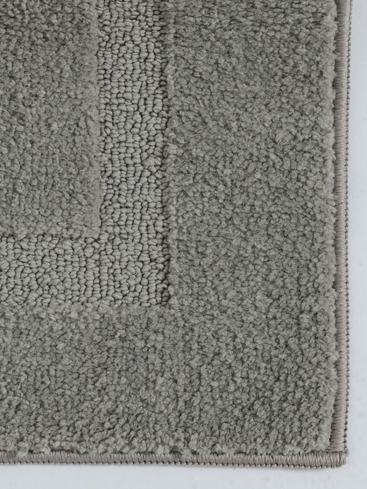 Tufted Border Small Bath Mat 1400GSM - Grey - Image 2