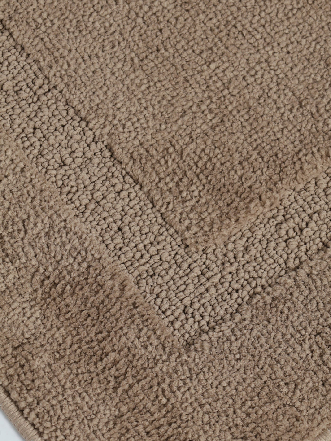 Tufted Border Small Bath Mat 1400GSM - Taupe - Image 2