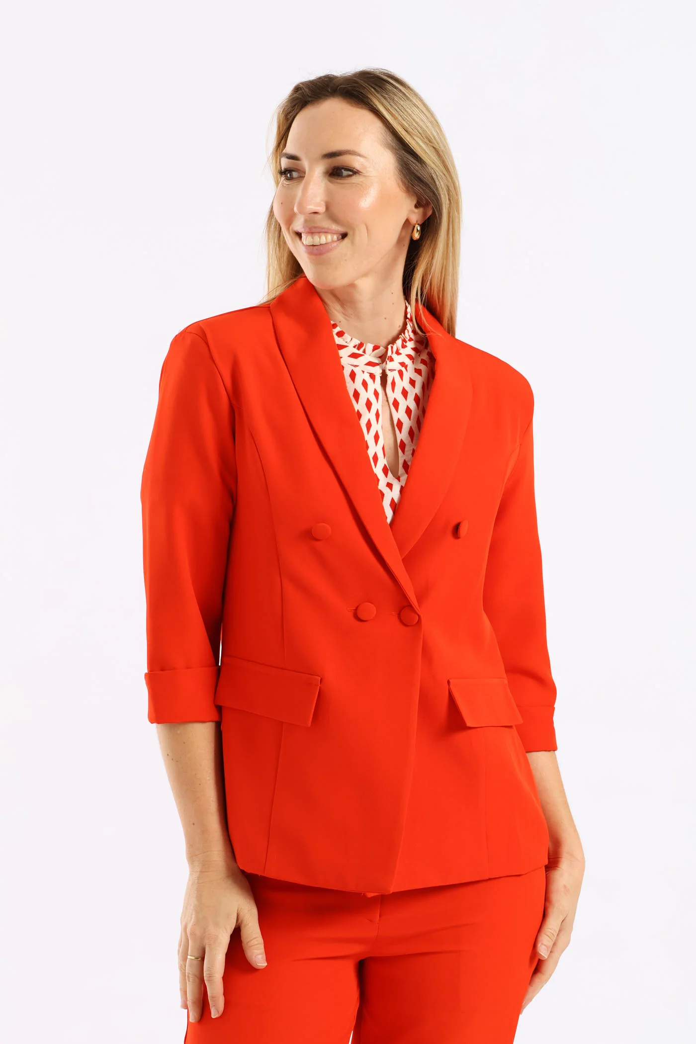 Turn Up Blazer - Red - Image 2
