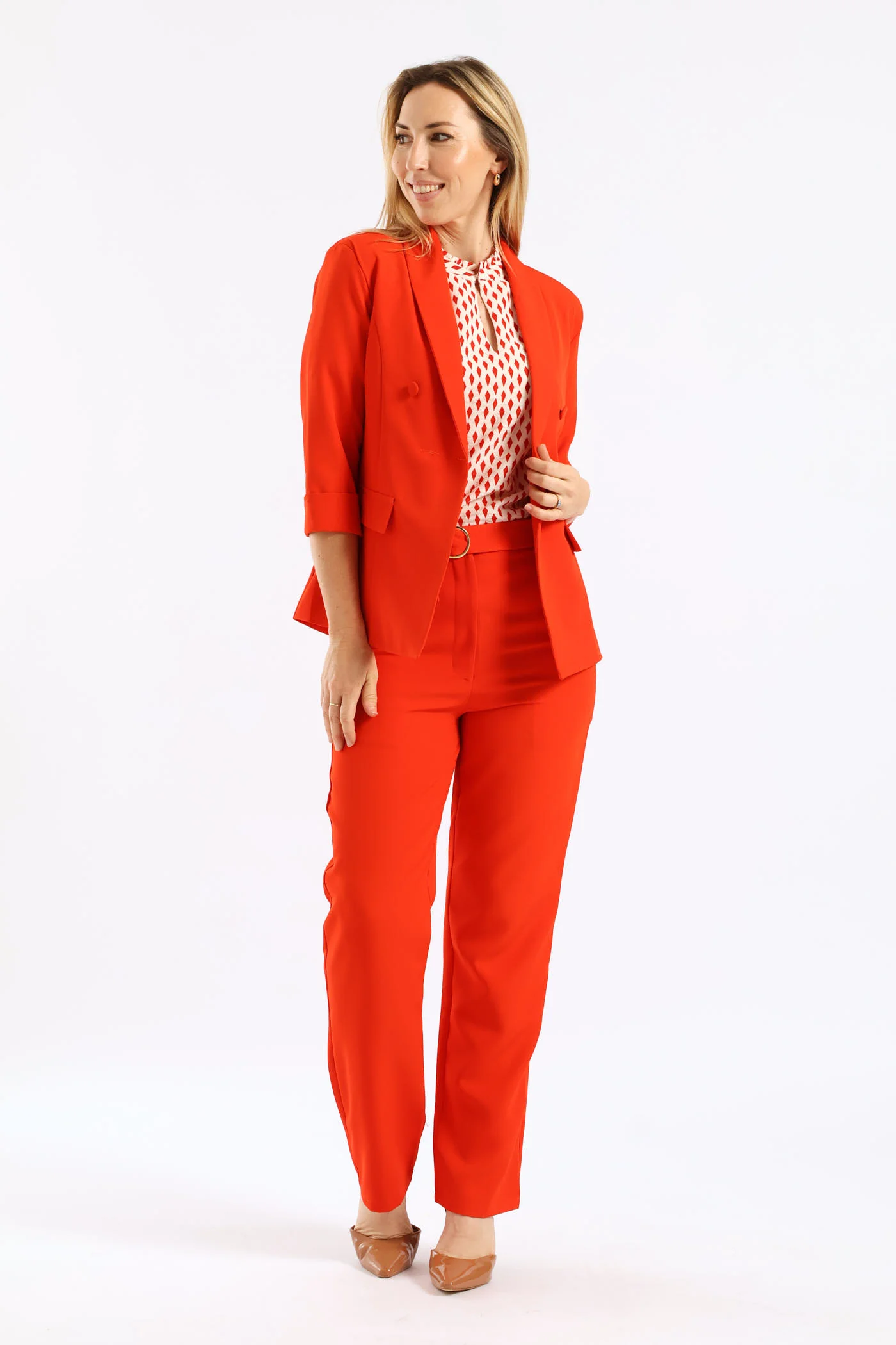 Turn Up Blazer - Red - Image 6