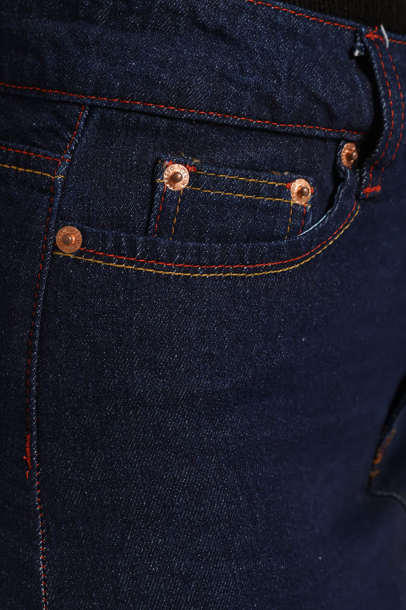 Turn Up Denim Mini Skirt - Ink - Image 5