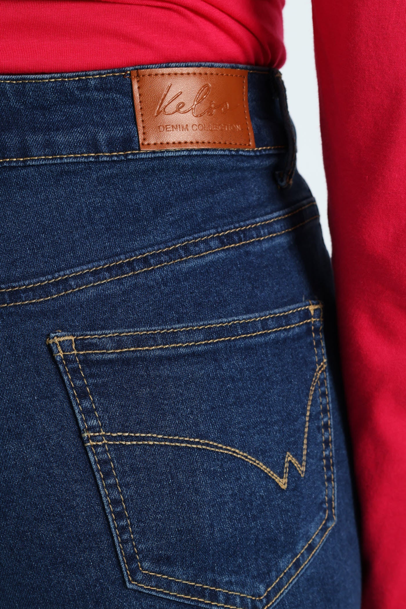 Turn Up Hem Skinny Jean - Med Wash - Image 2