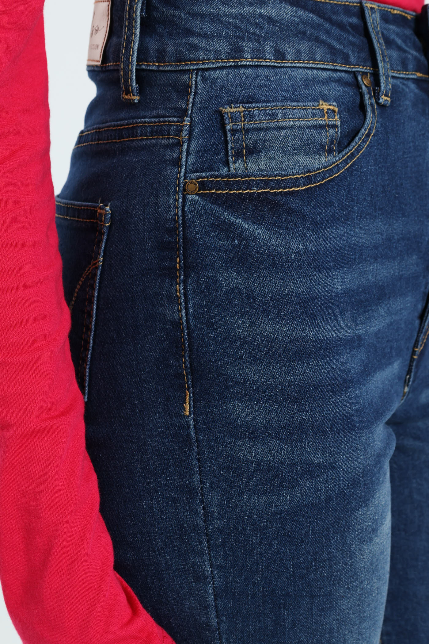 Turn Up Hem Skinny Jean - Med Wash - Image 5