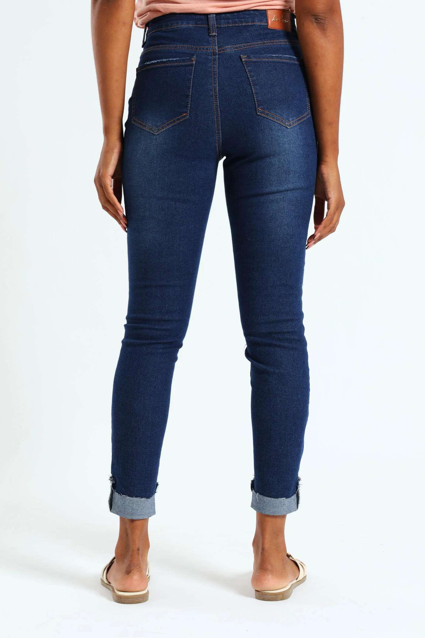 Turn Up Skinny Jean - Dark Wash Ink - Image 3