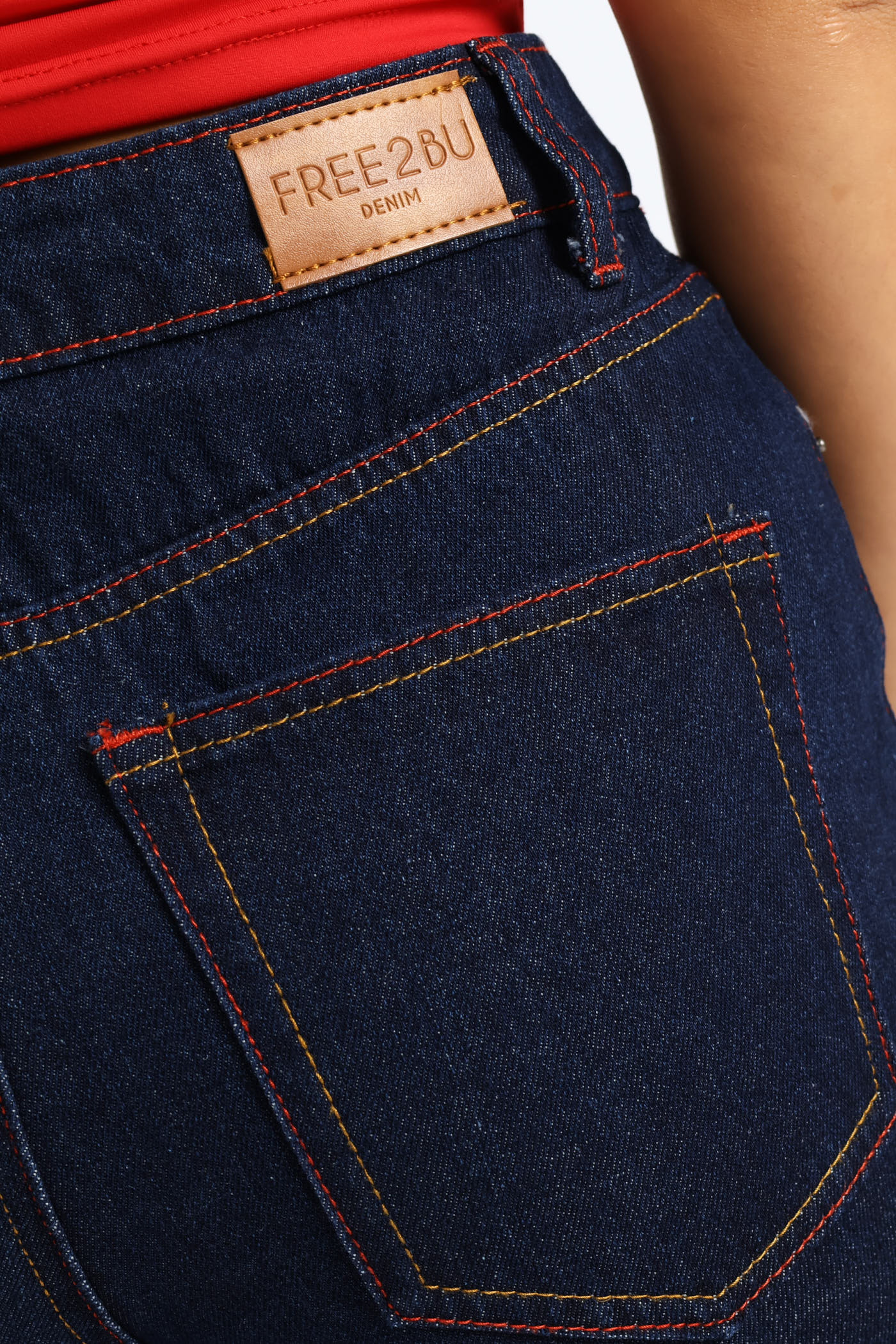 Turn Up Wide Leg Denim - Ink - Image 4