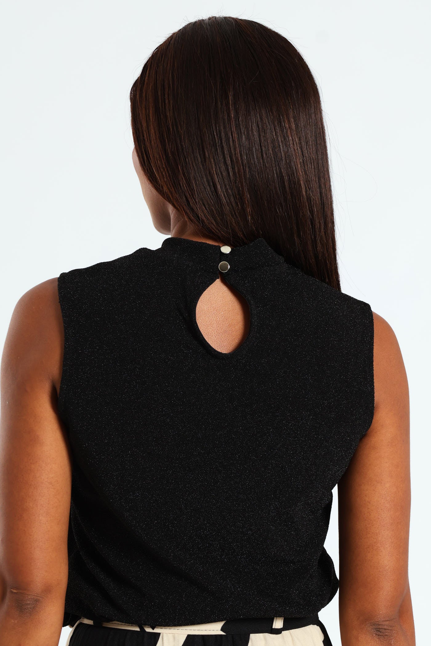 Turtleneck Tank Top - Black - Image 3