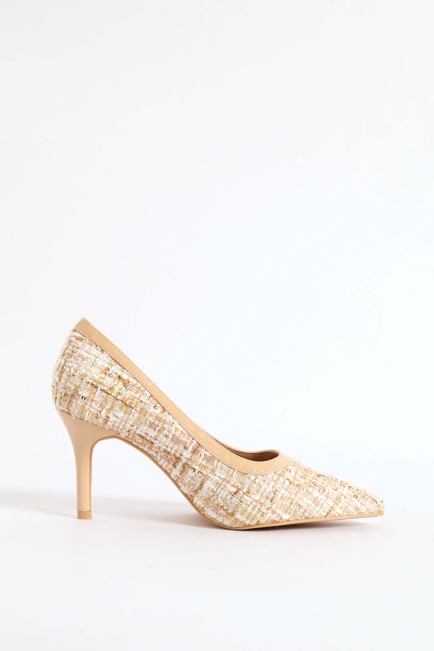 Tweed Court Heel - Natural - Image 4