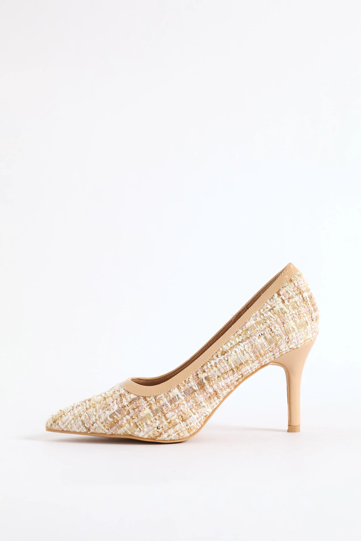 Tweed Court Heel - Natural - Image 5