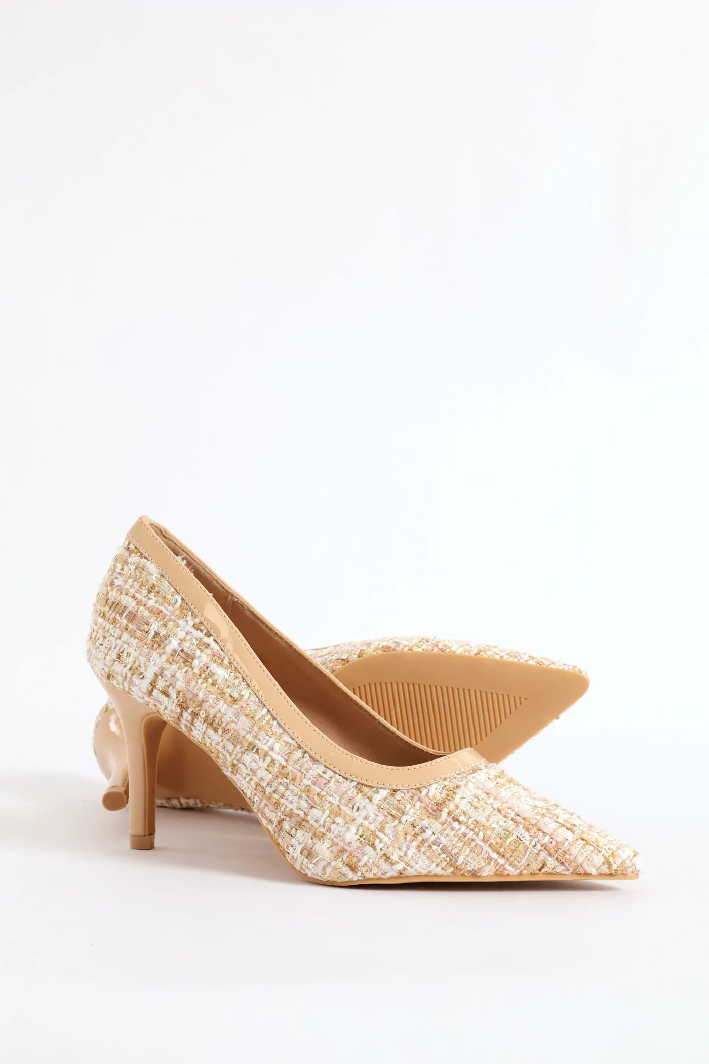 Tweed Court Heel - Natural - Image 6