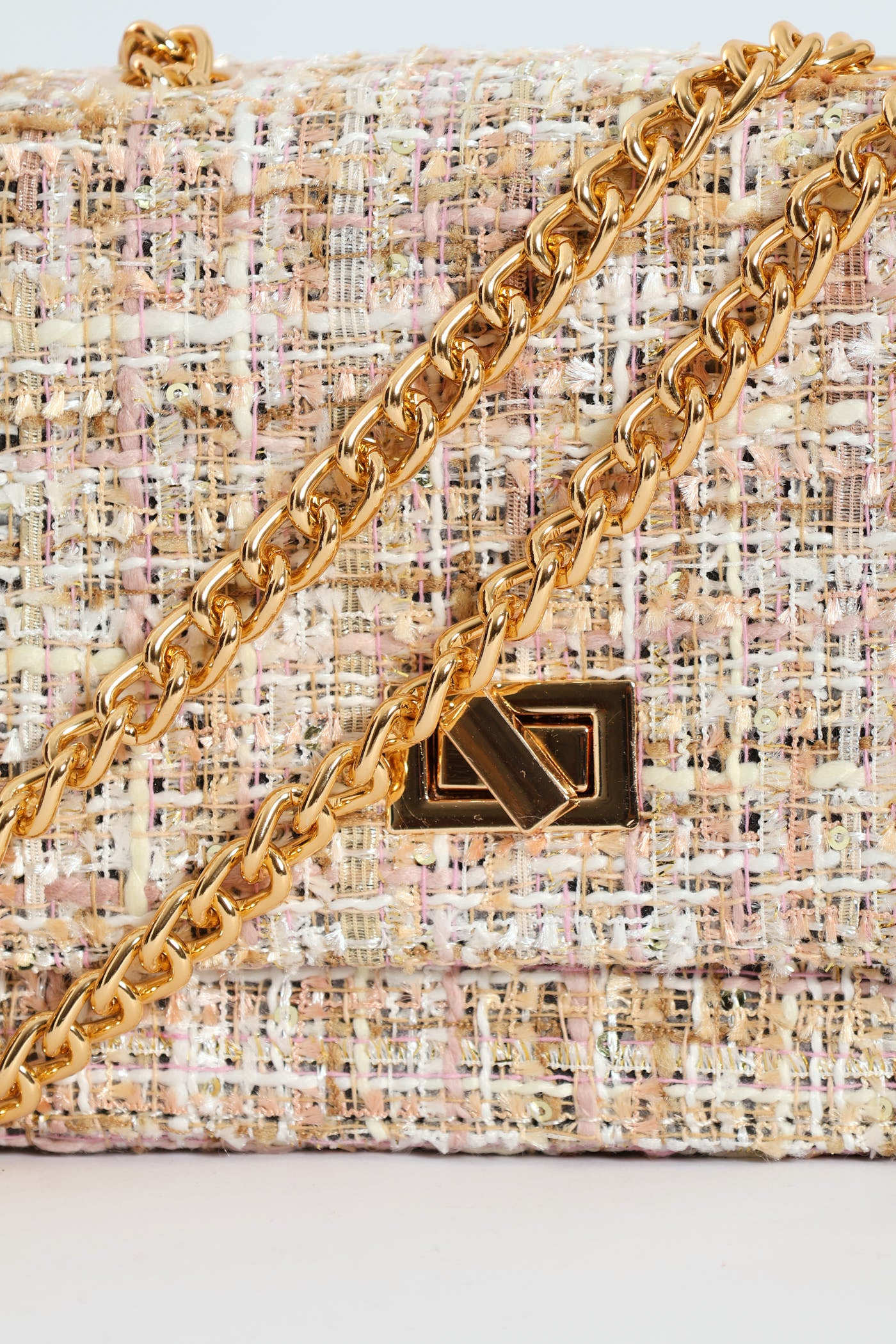 Tweed Satchel With Gold Hardware - Image 2