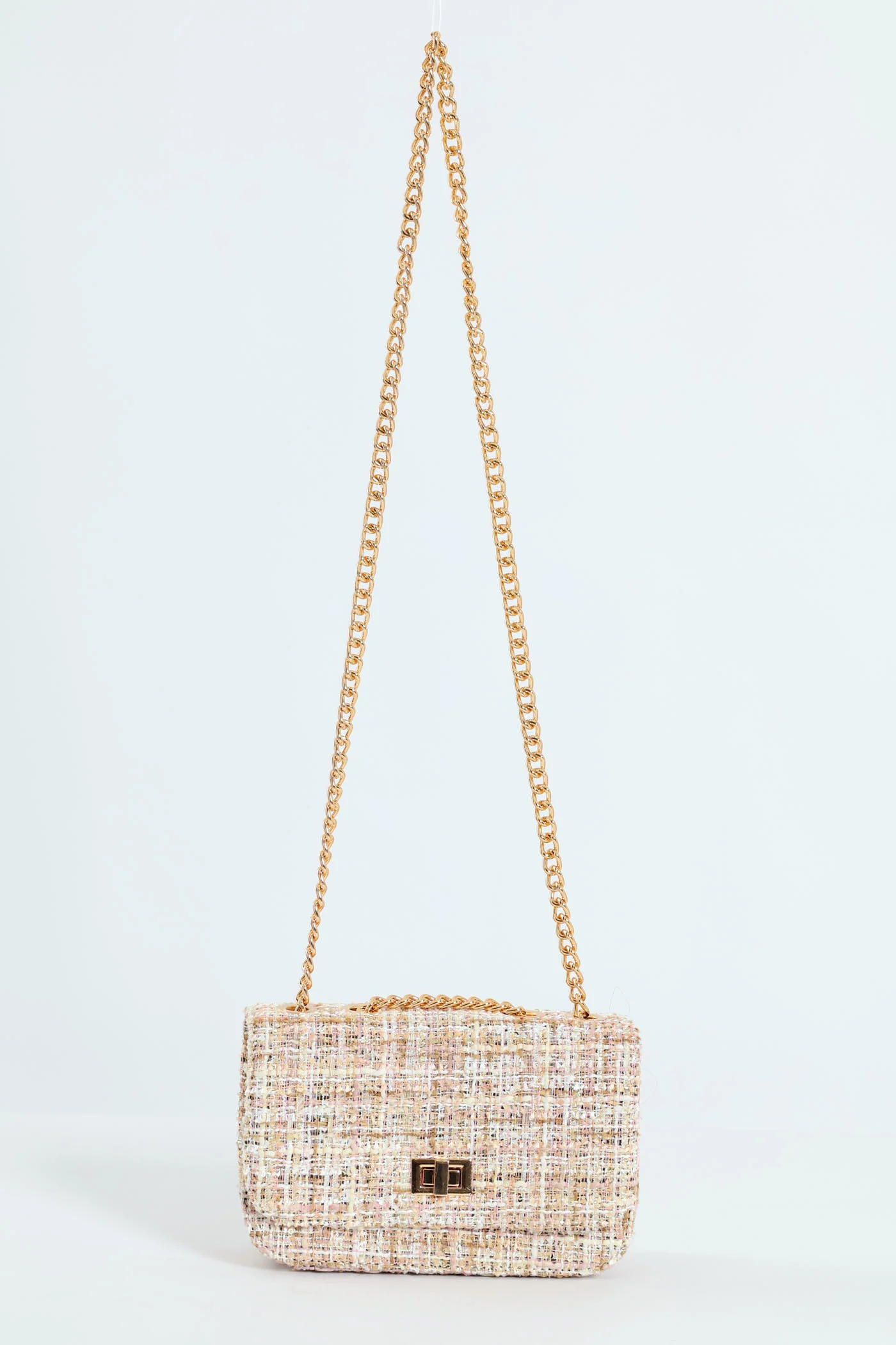 Tweed Satchel With Gold Hardware - Image 5