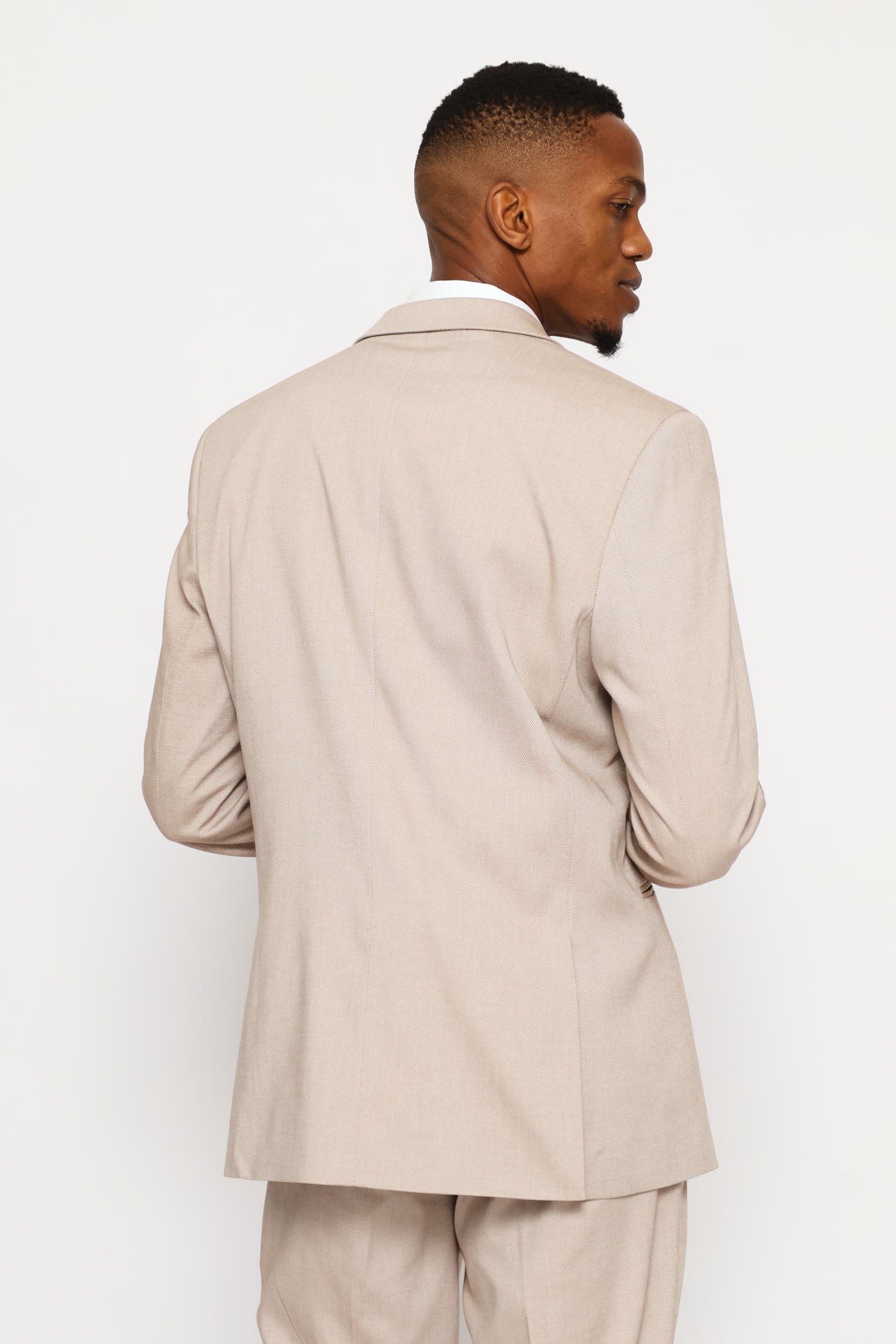 Twill Suit Jacket - Natural - Image 4