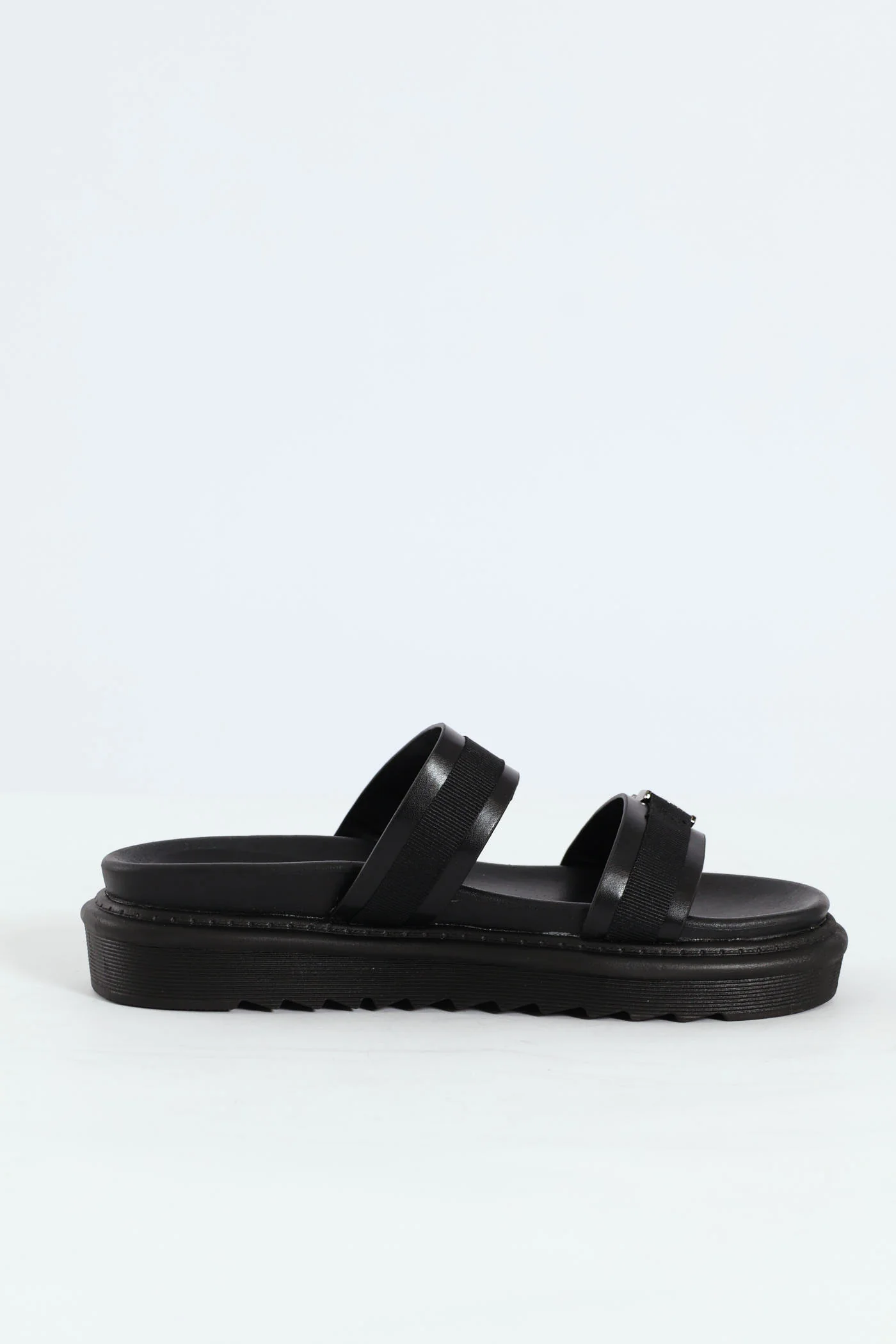 Two Strap Birke Sandal - Black - Image 3