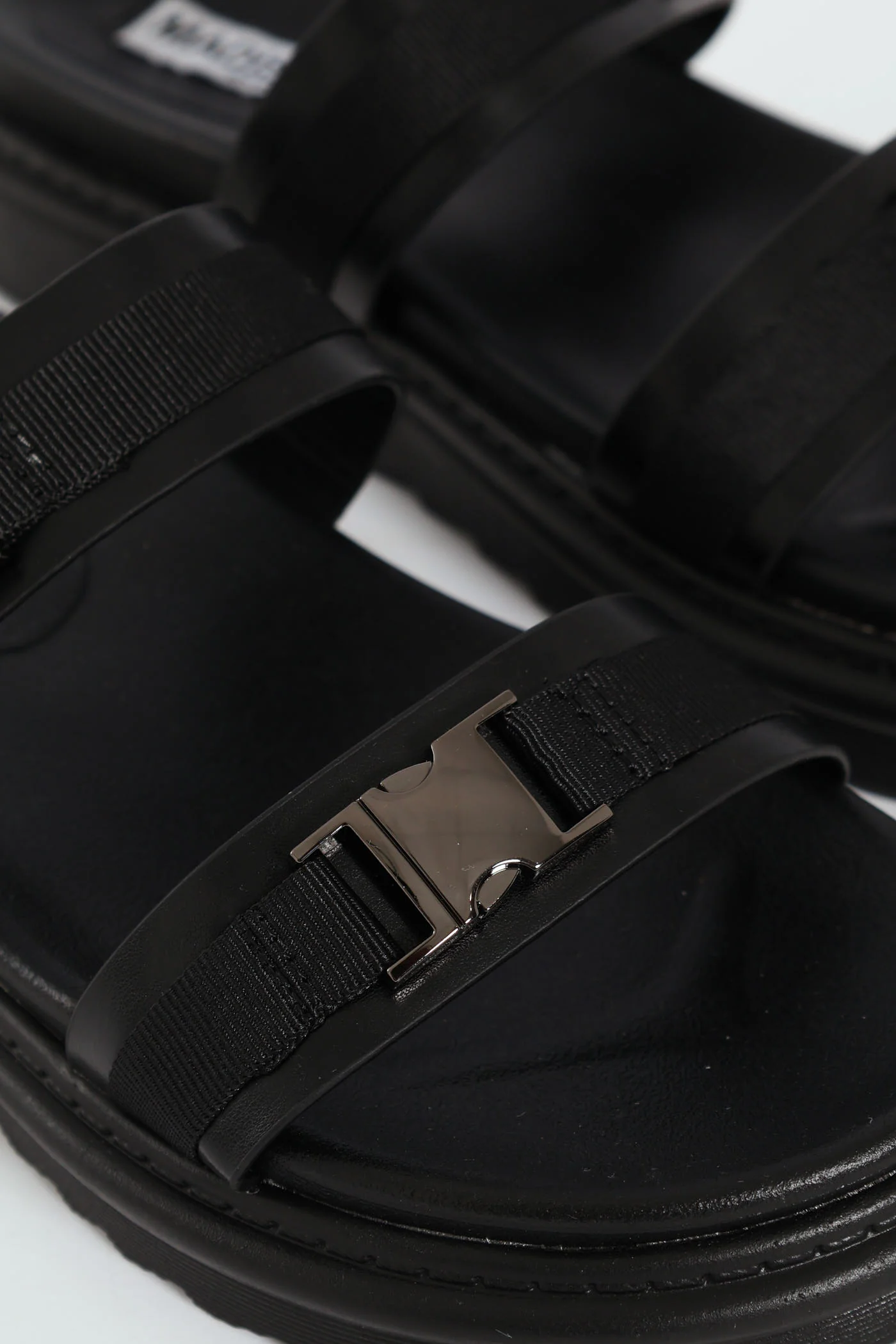Two Strap Birke Sandal - Black - Image 5