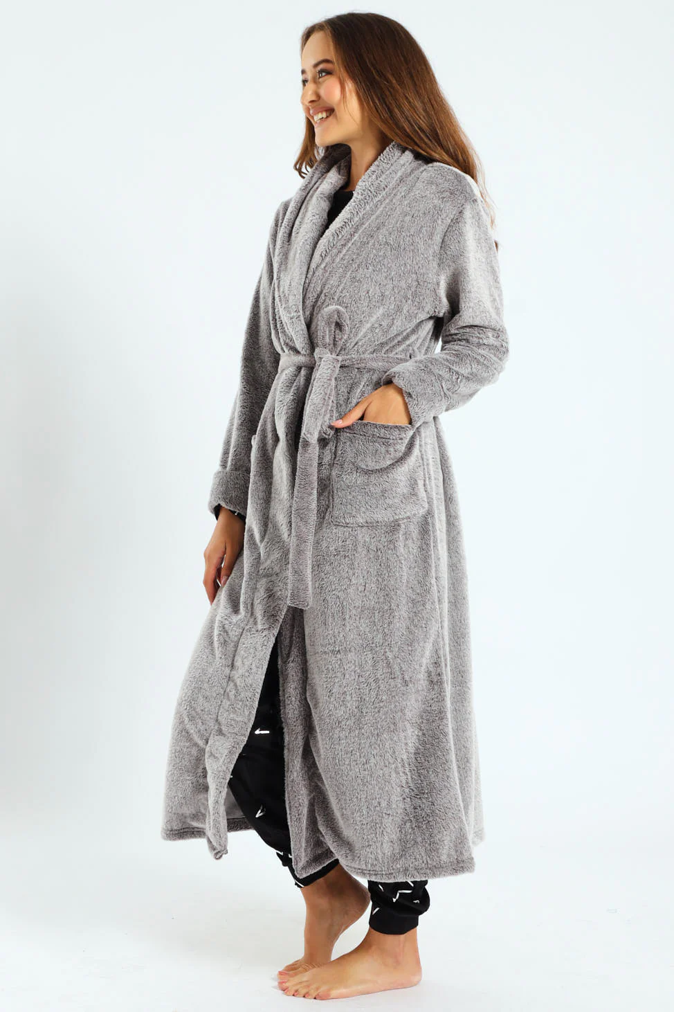 Two-Tone Gown - Charcoal Melange - Image 2