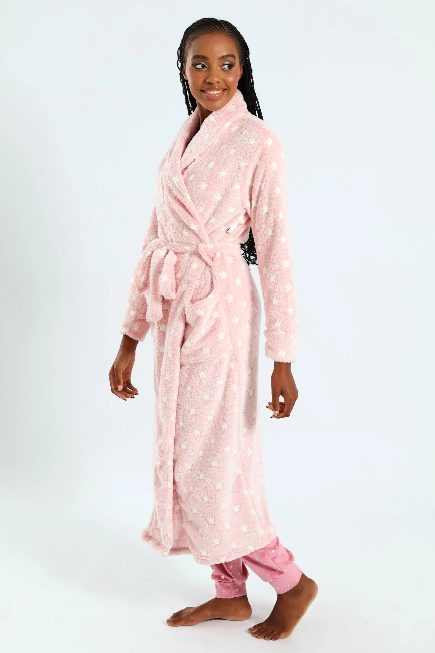 Two-Tone Stars Fluffy Gown - Pink - Image 3