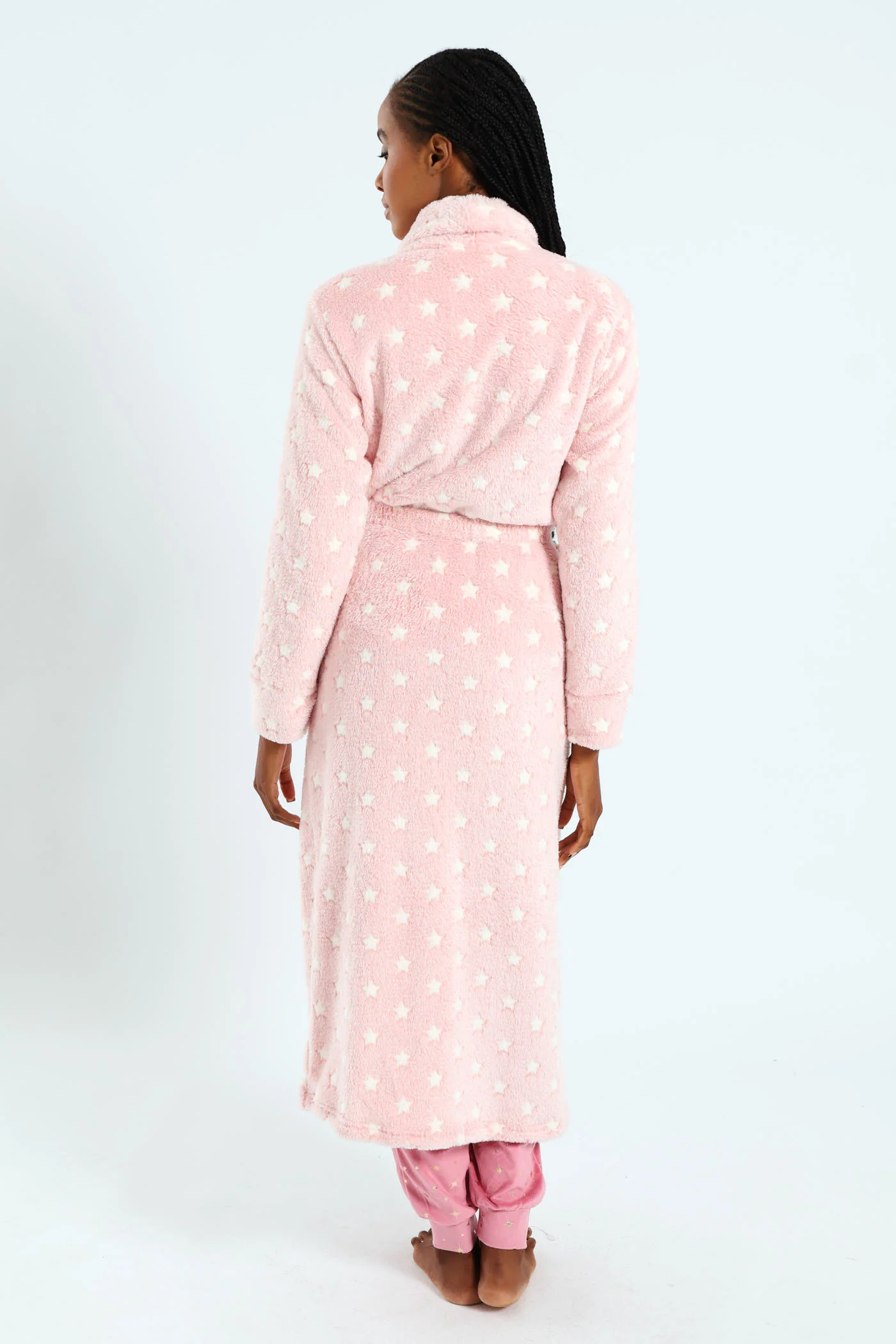Two-Tone Stars Fluffy Gown - Pink - Image 4