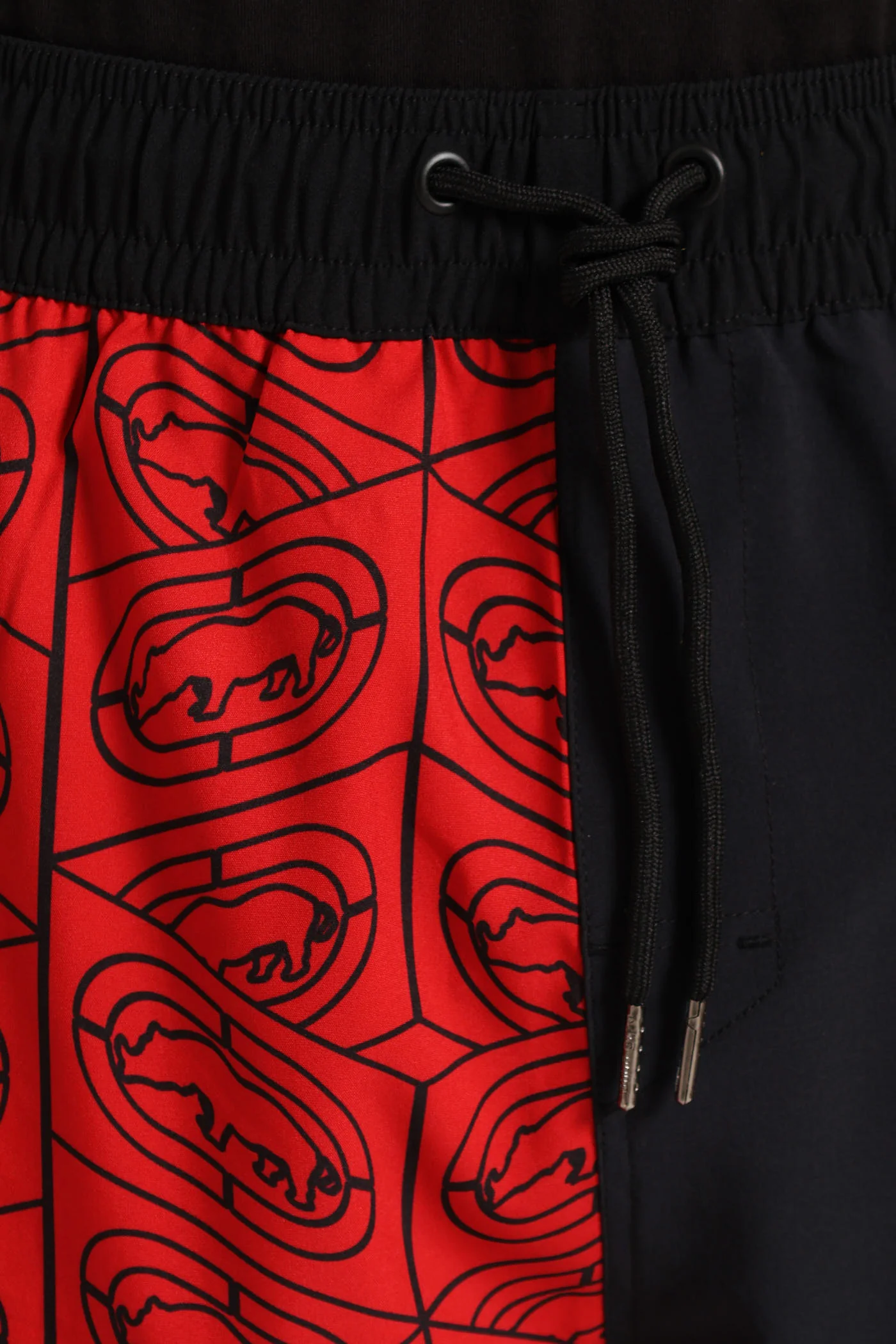 Two Tone Swim Shorts - Black/Red - Image 5