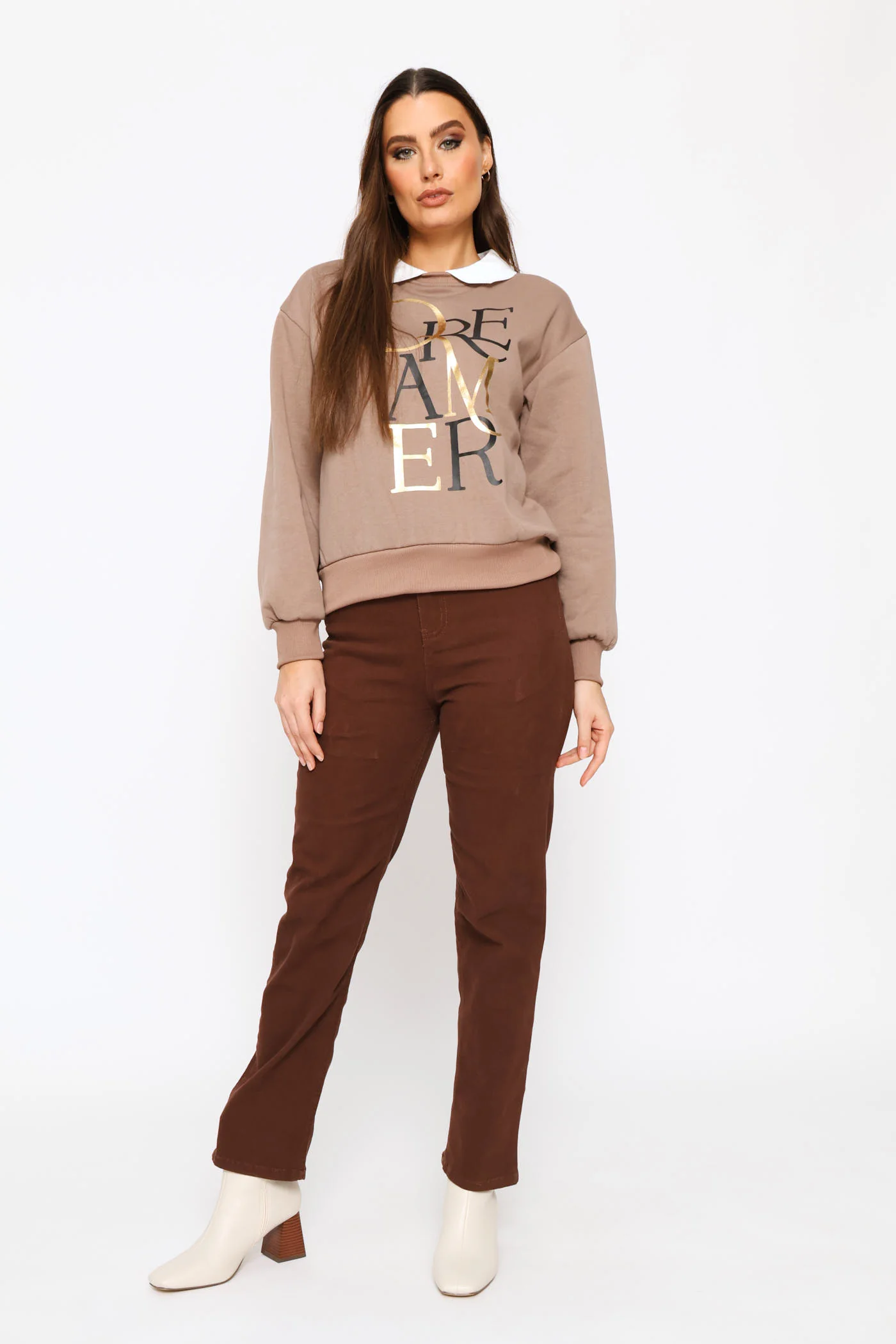 Twofer Active Top - Taupe - Image 5