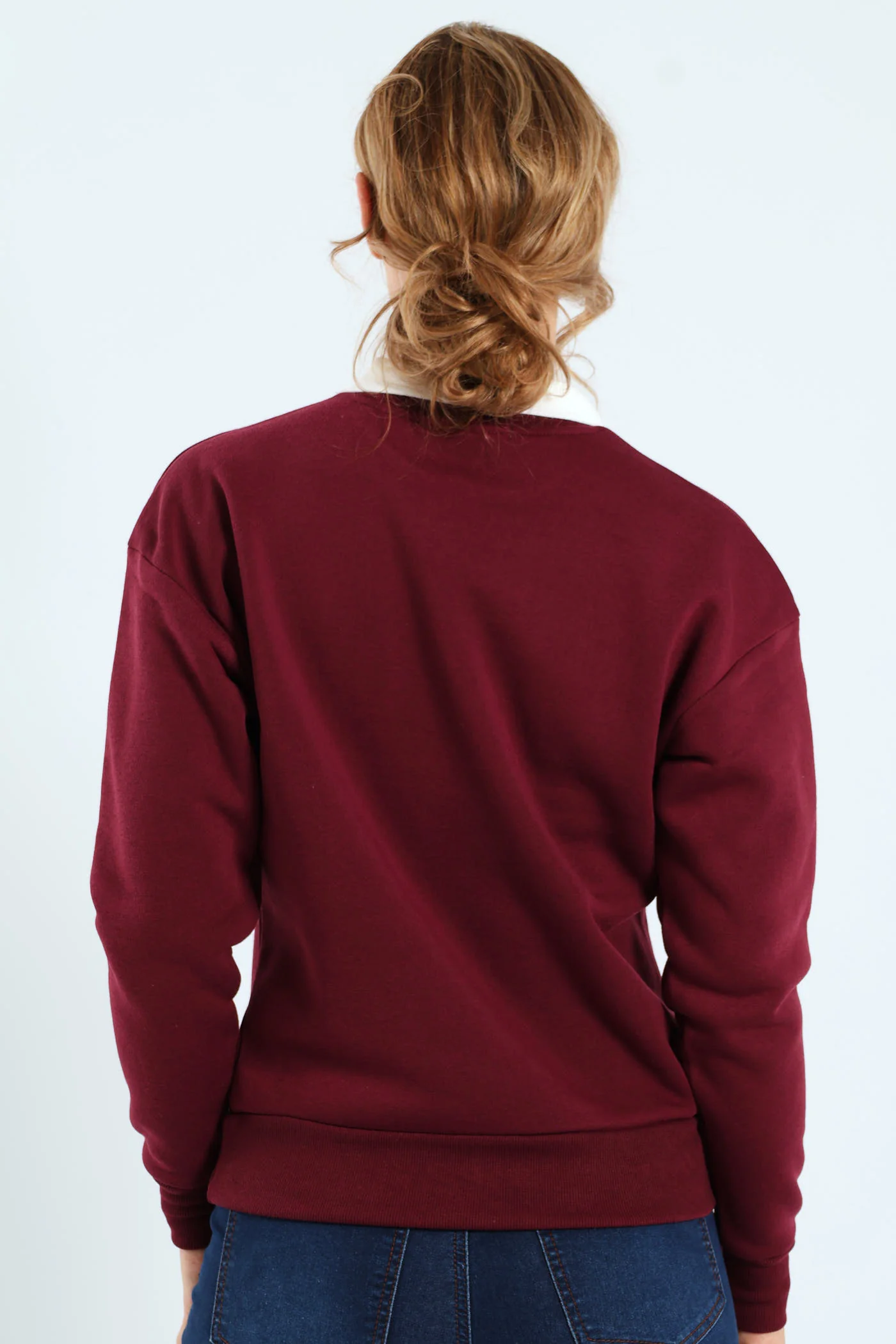 Twofer Active Top With Screen Print - Wine - Image 3