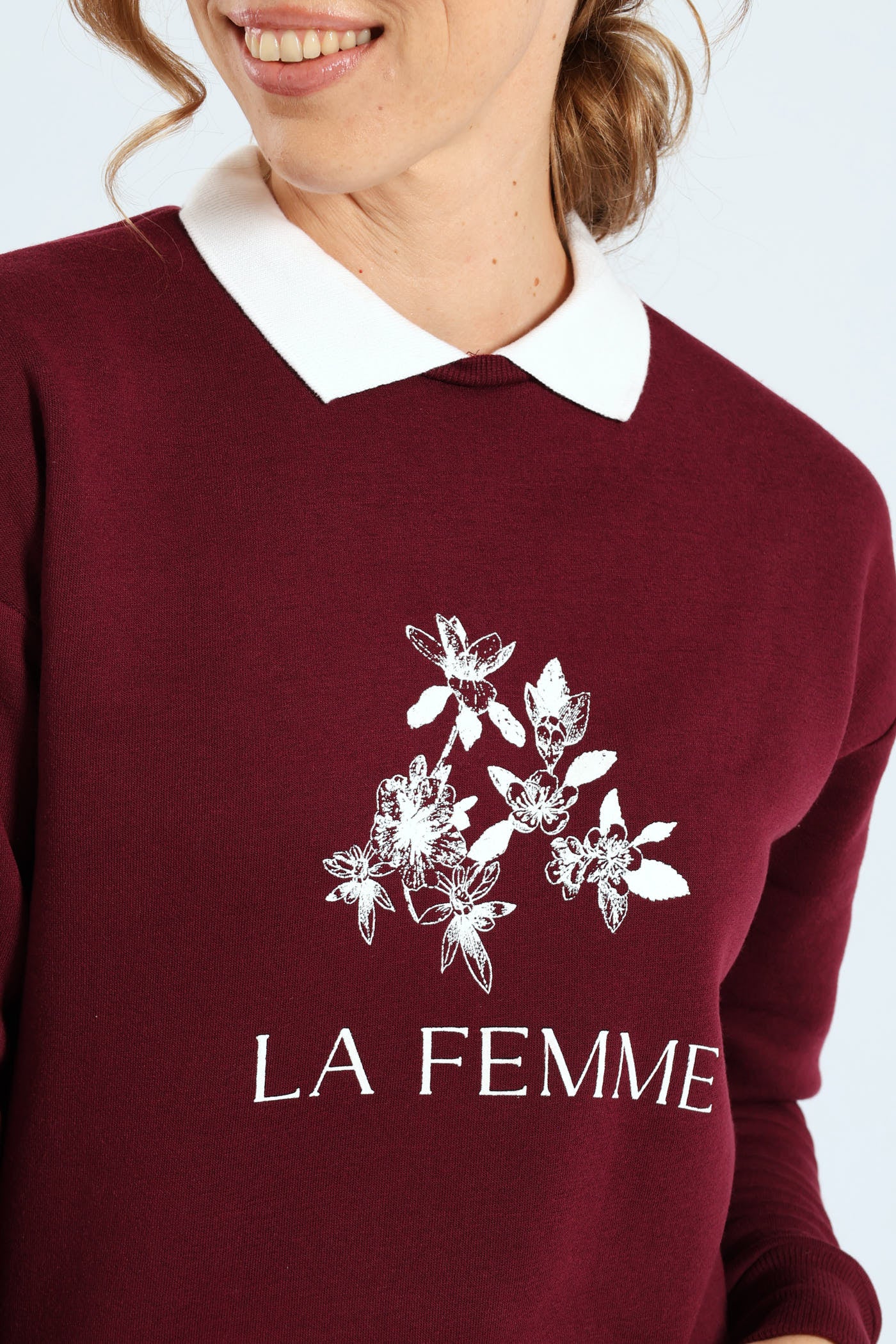 Twofer Active Top With Screen Print - Wine - Image 4